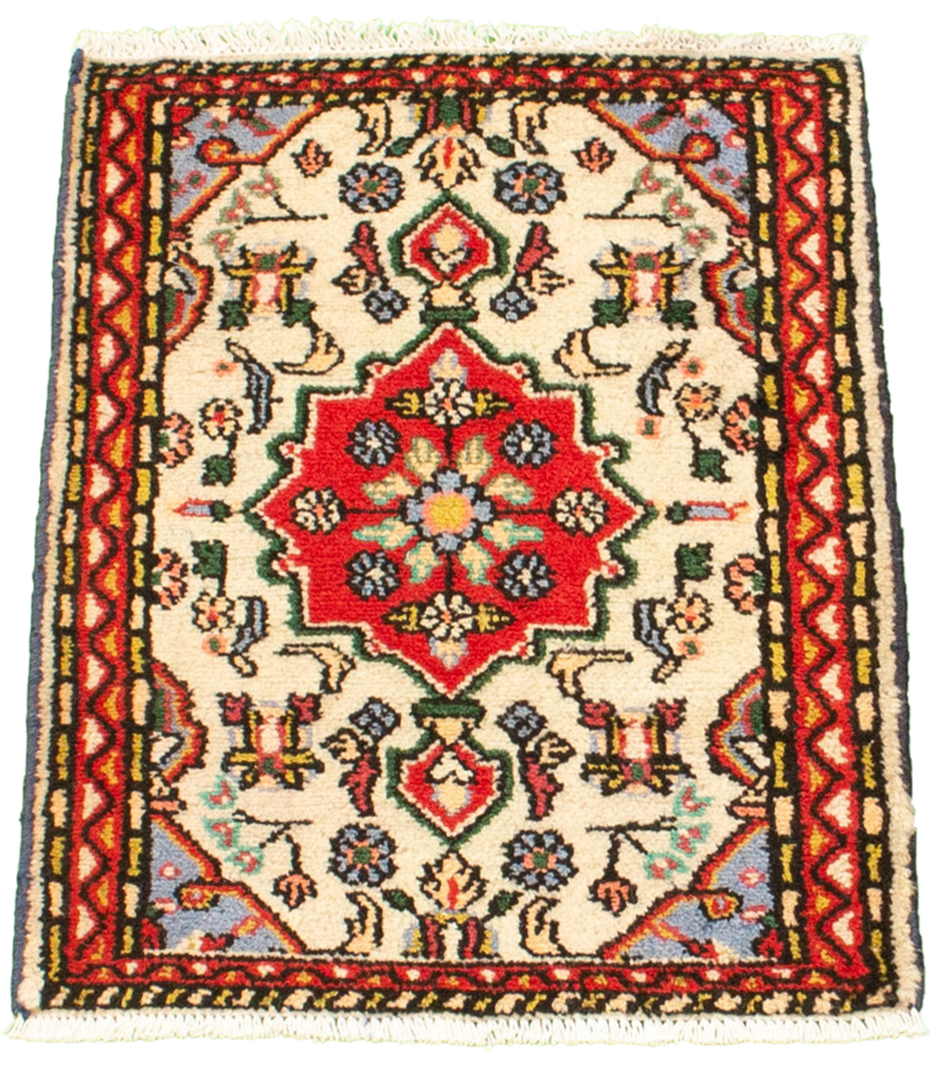 Persian Hamadan 1'10" x 2'7" Hand-knotted Wool Rug 