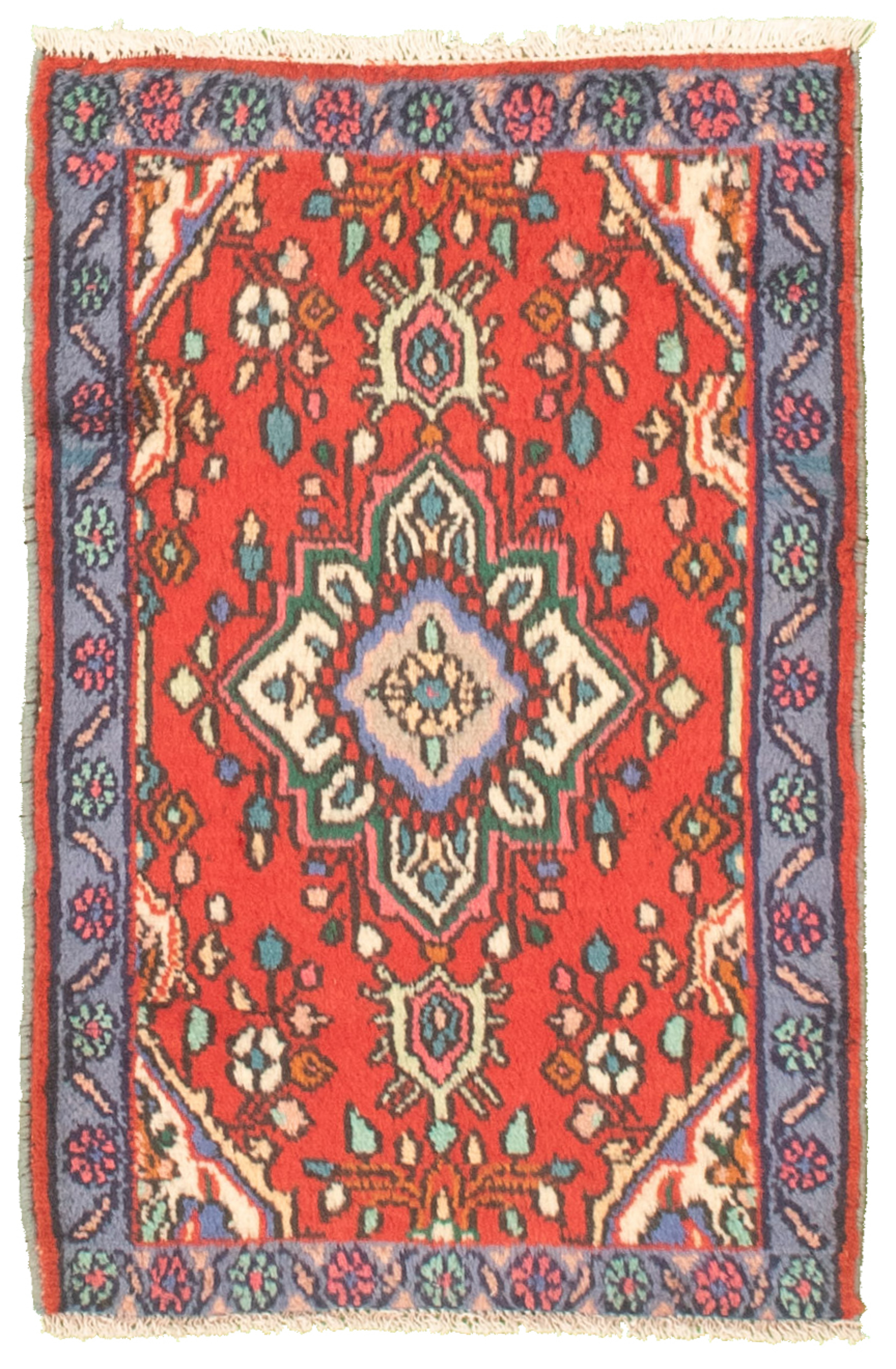 Tapis hamadan 1'9" x 2'9" en laine