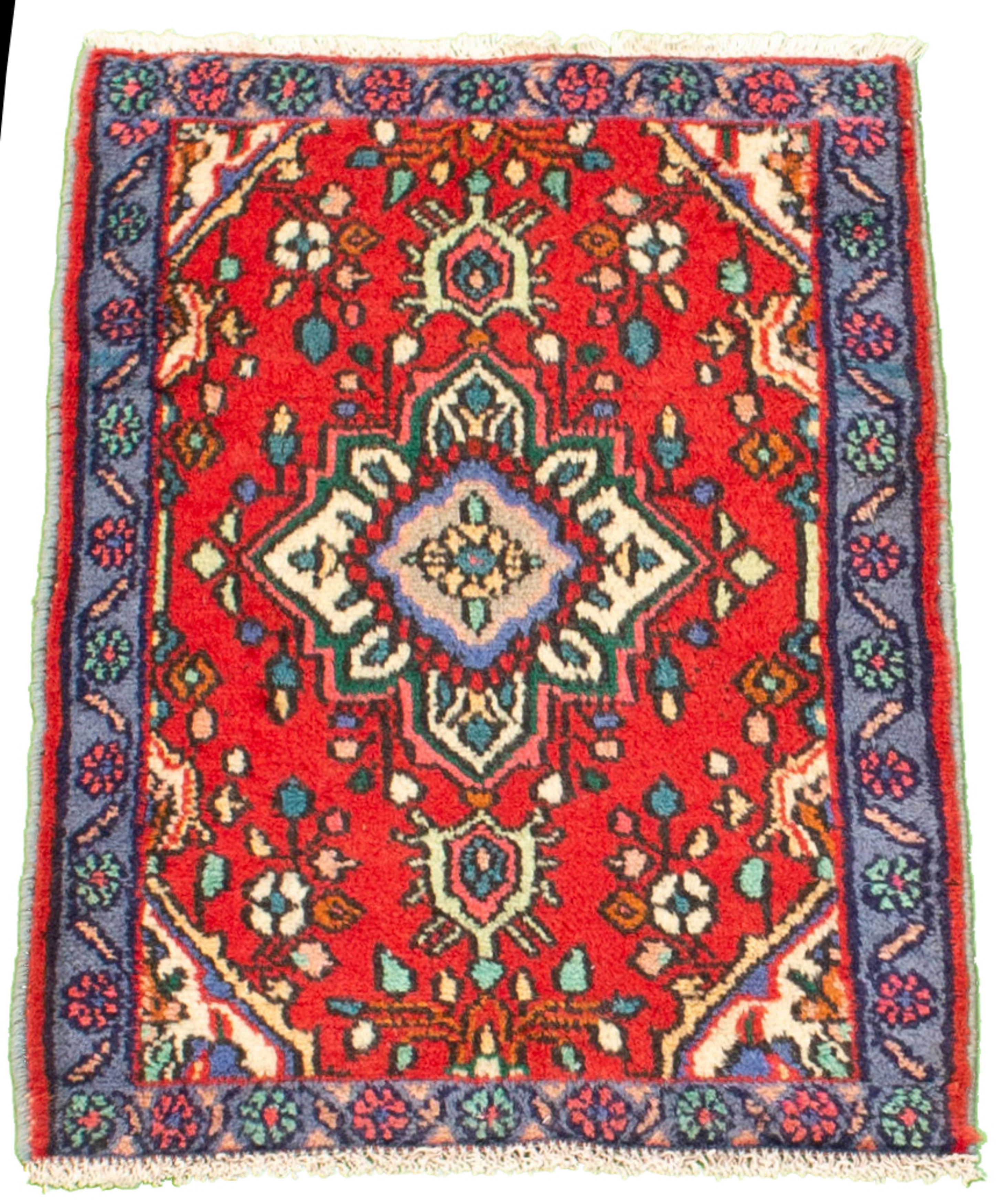 Tapis hamadan 1'9" x 2'9" en laine