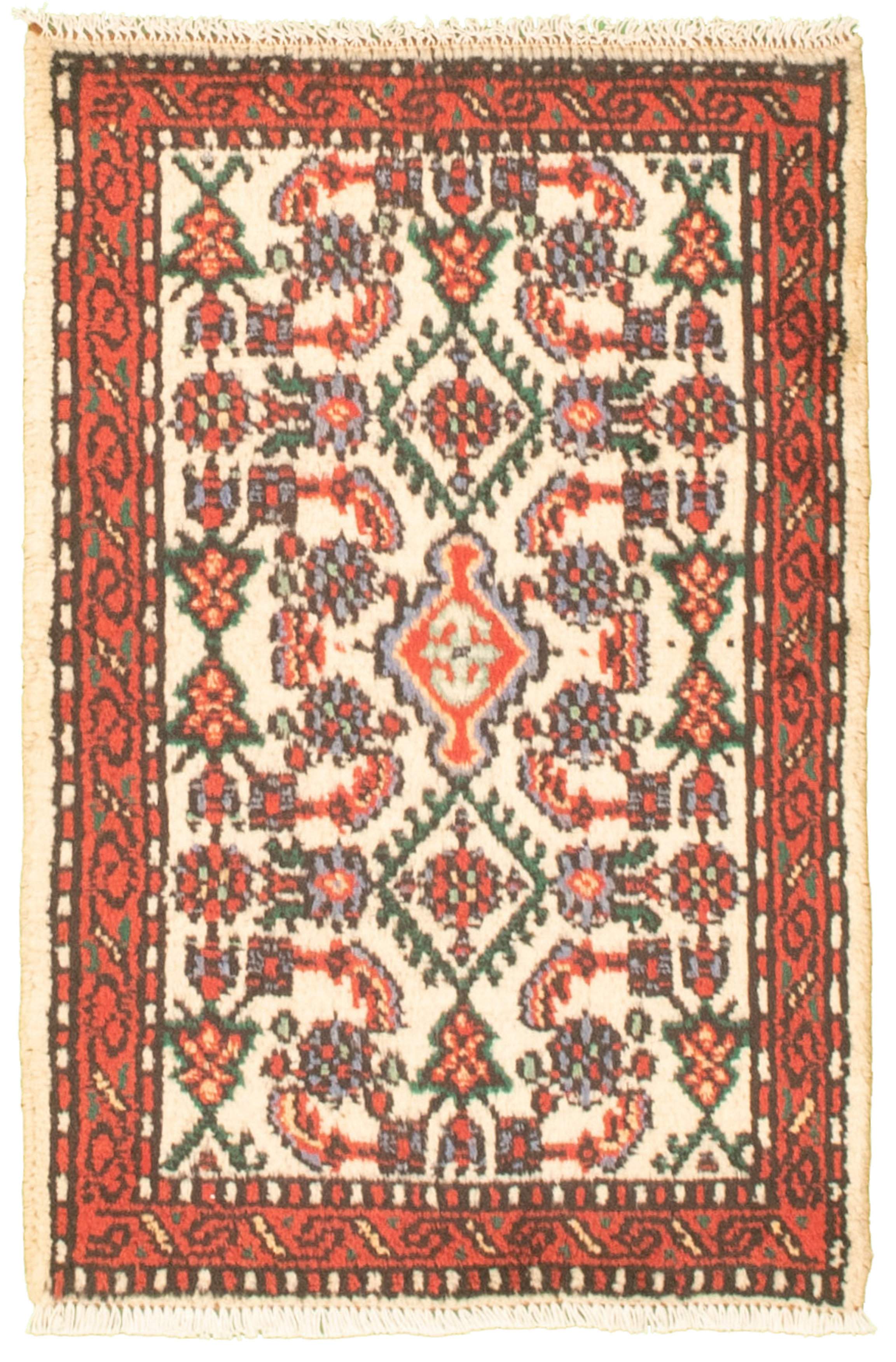 Tapis hamadan 1'9" x 2'9" en laine