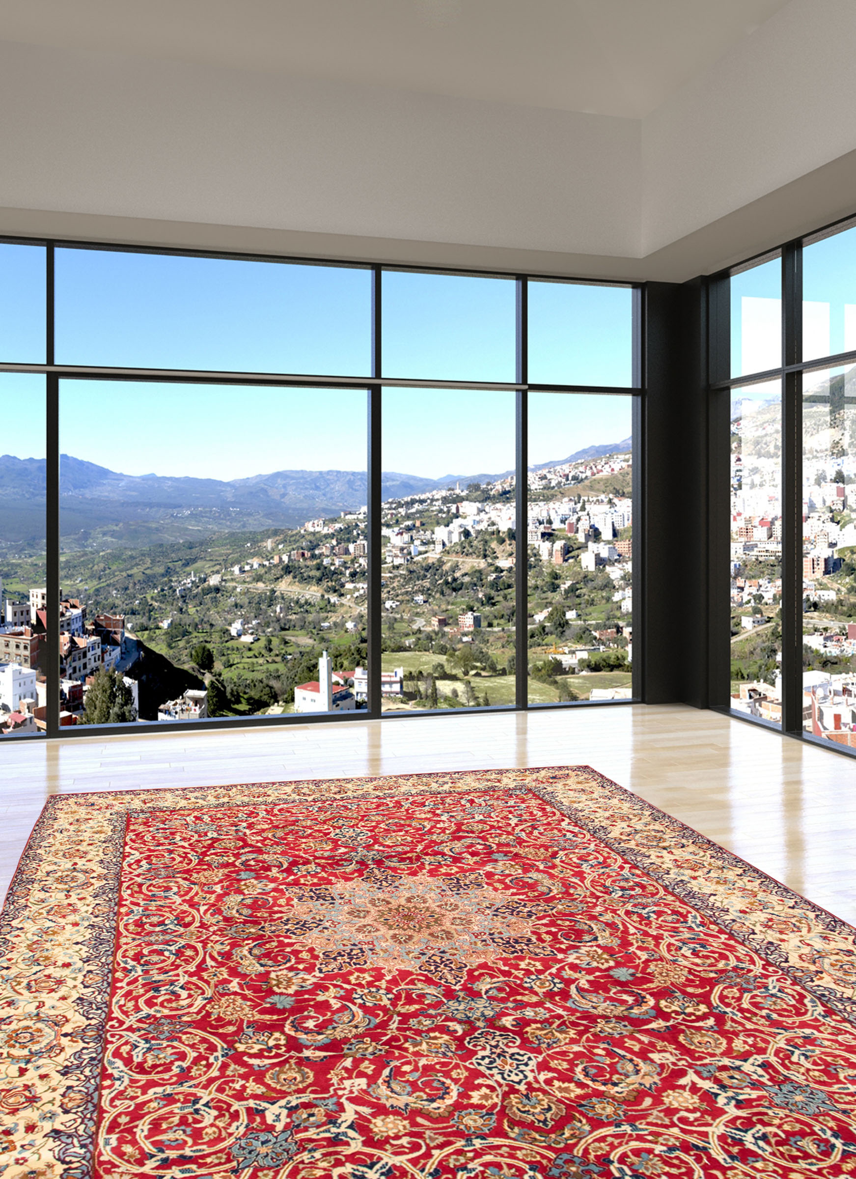Tapis najafabad 10'2" x 13'7" en laine