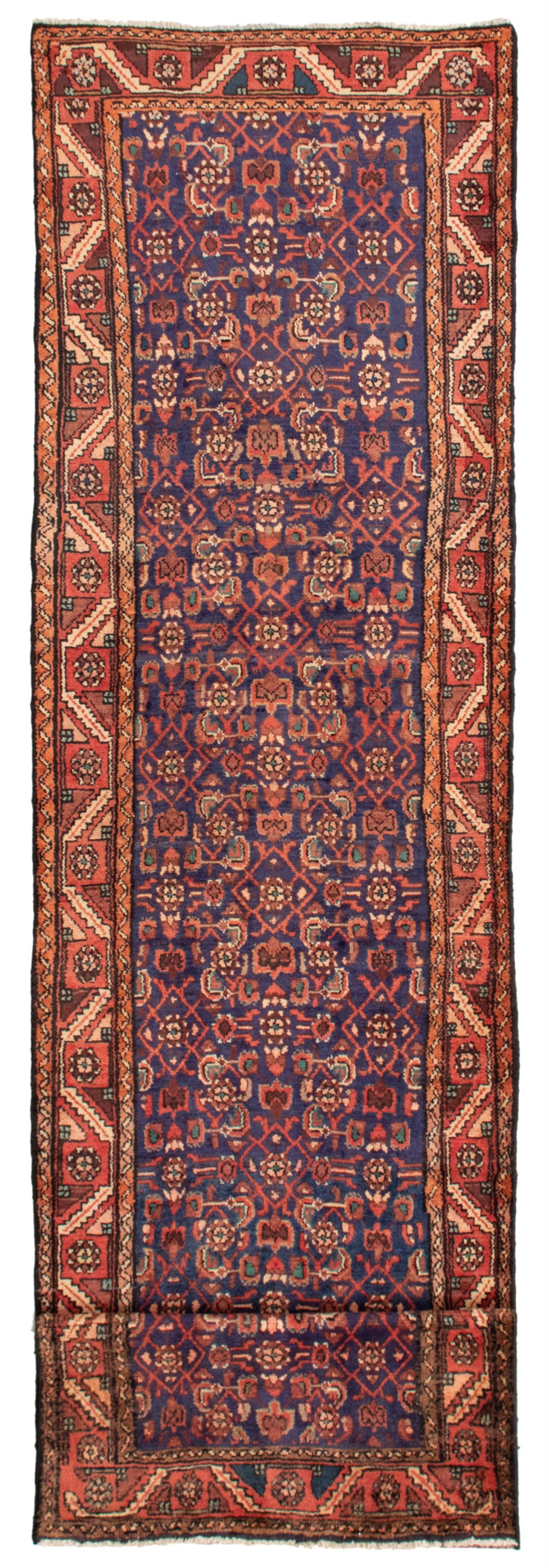 Persian Hosseinabad 3'5" x 13'5" Hand-knotted Wool Rug 