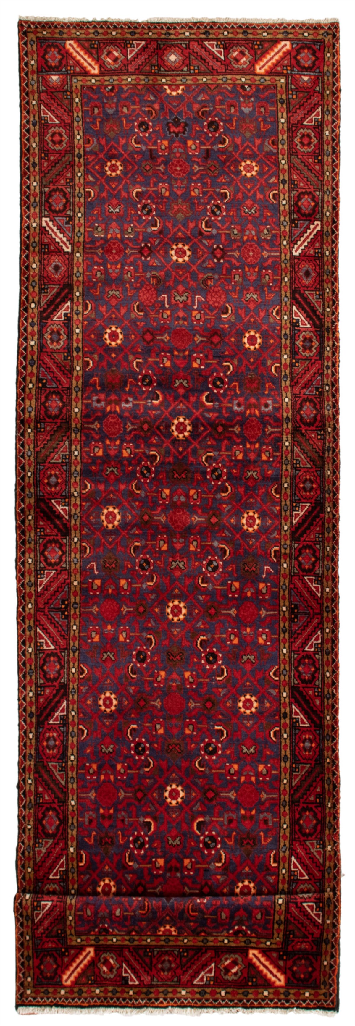 Persian Hosseinabad 3'7" x 13'1" Hand-knotted Wool Rug 