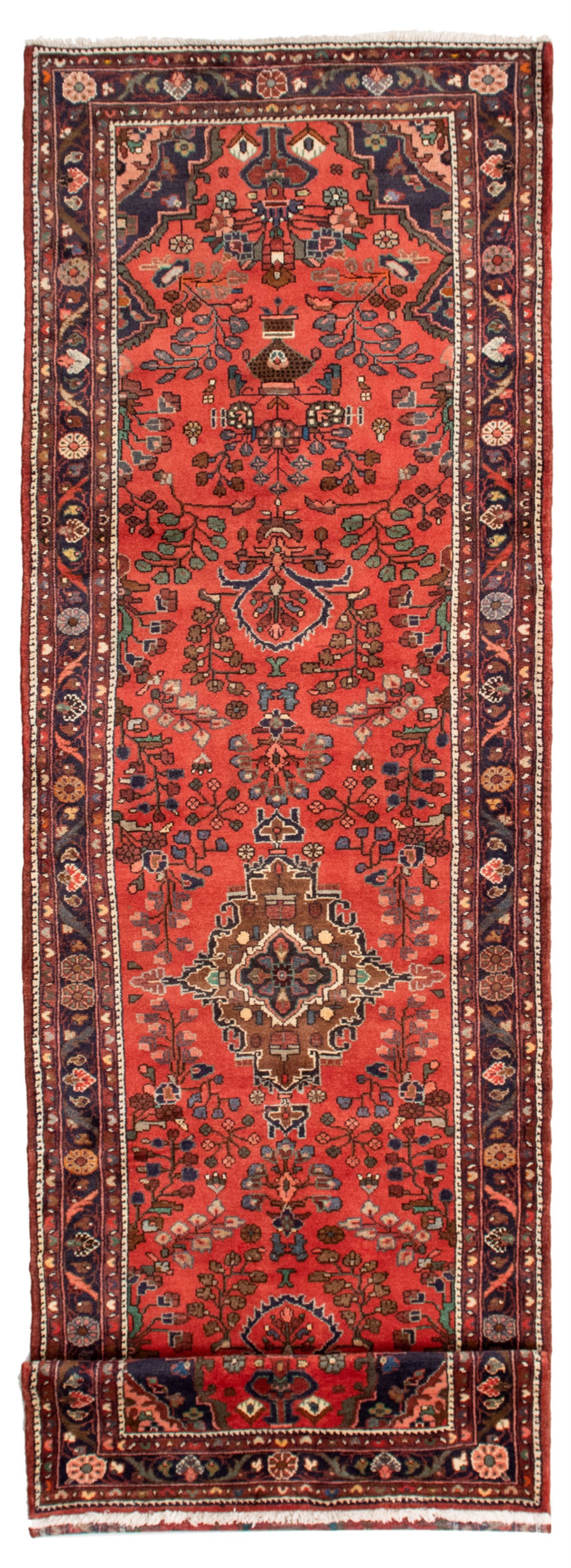 Persian Hamadan 3'6" x 12'11" Hand-knotted Wool Rug 
