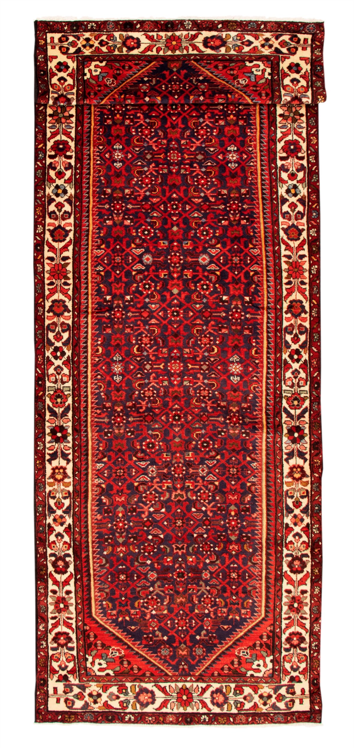 Persian Hamadan 4'4" x 14'2" Hand-knotted Wool Rug 