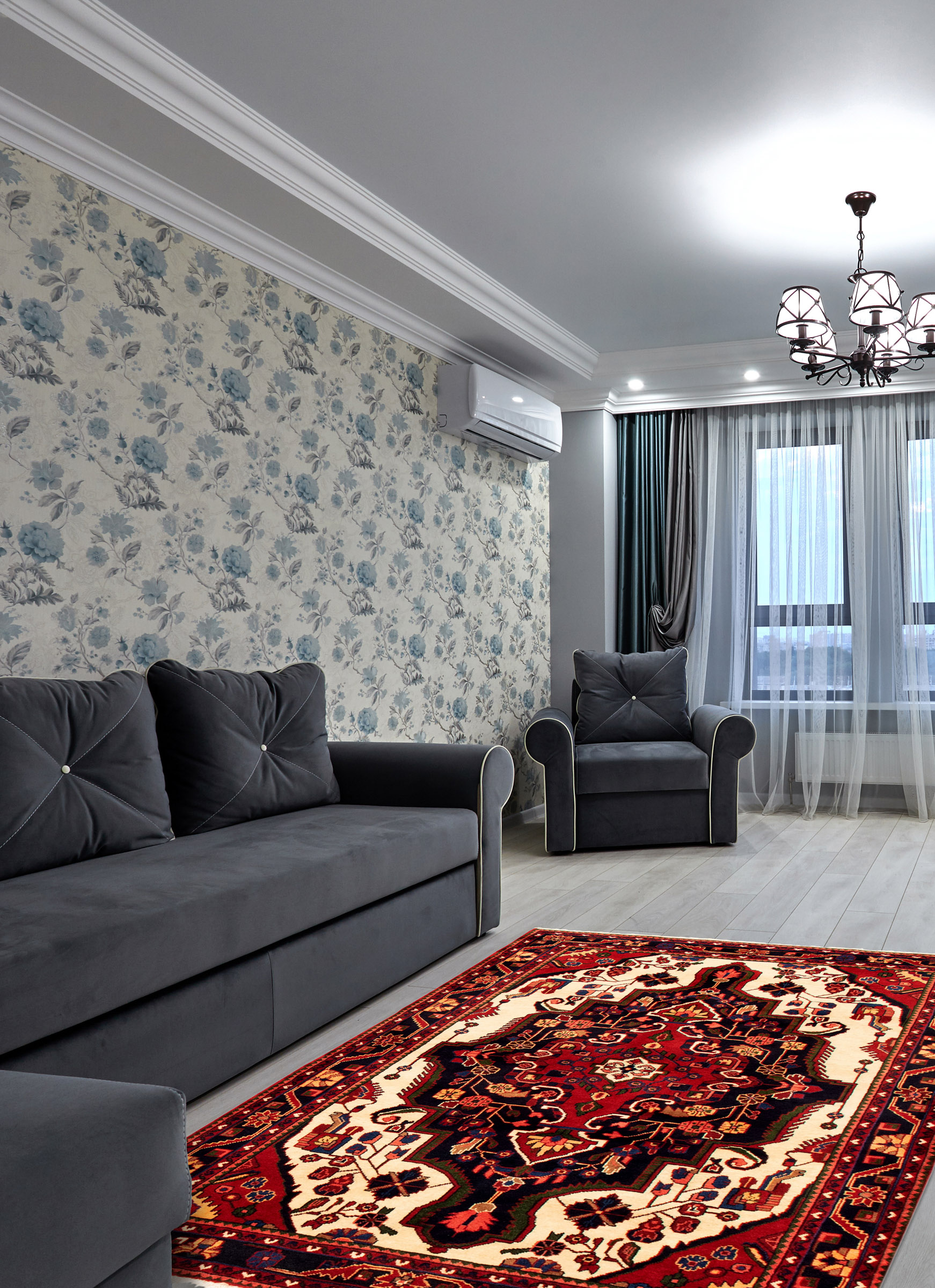 Tapis nahavand 5'5" x 7'10" en laine