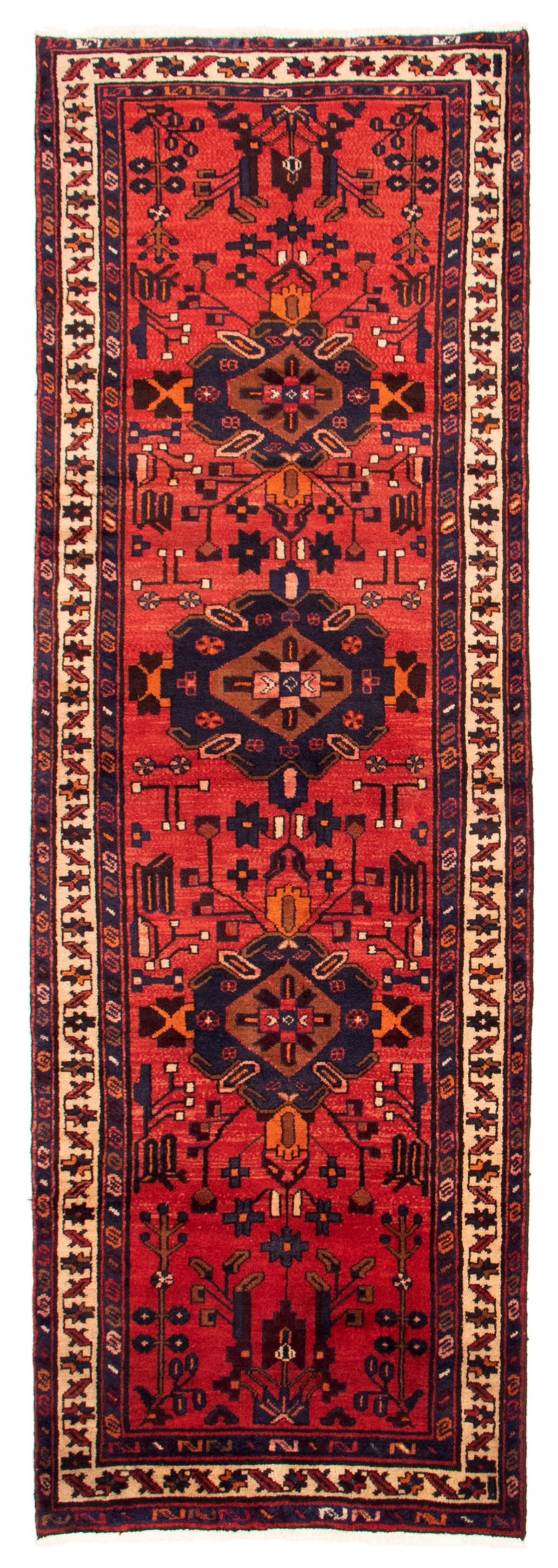 Persian Hamadan 3'4" x 10'0" Hand-knotted Wool Rug 