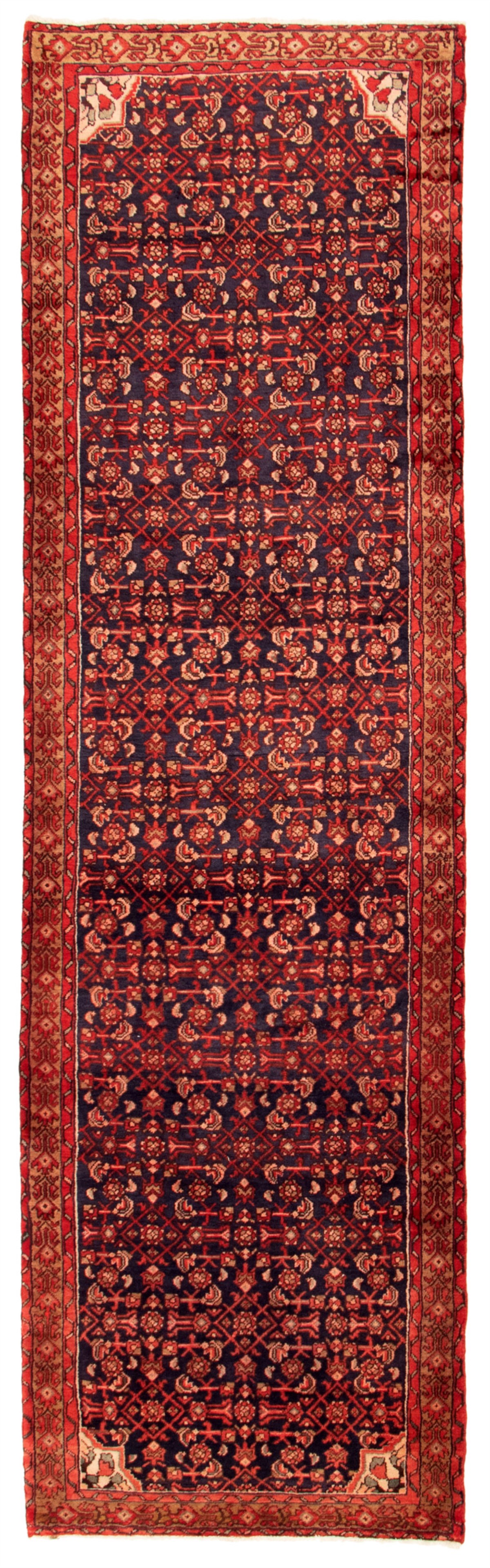 Persian Hamadan 3'7" x 12'6" Hand-knotted Wool Rug 
