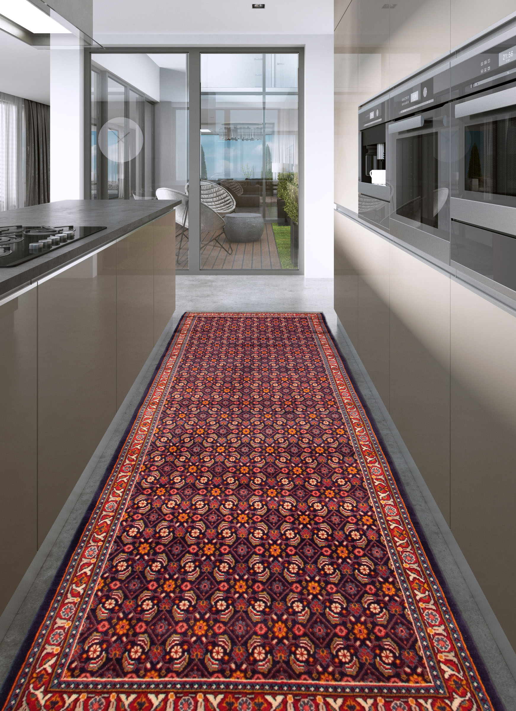 Persian Sarough 3'6" x 10'2" Hand-knotted Wool Rug 