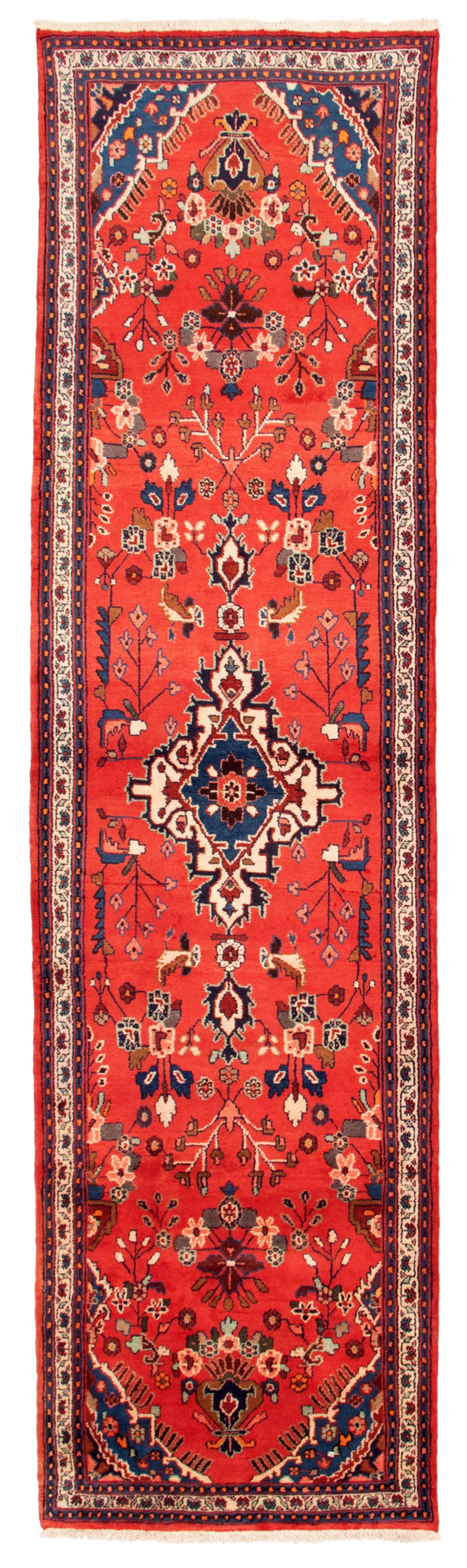 Persian Hamadan 3'6" x 12'10" Hand-knotted Wool Rug 