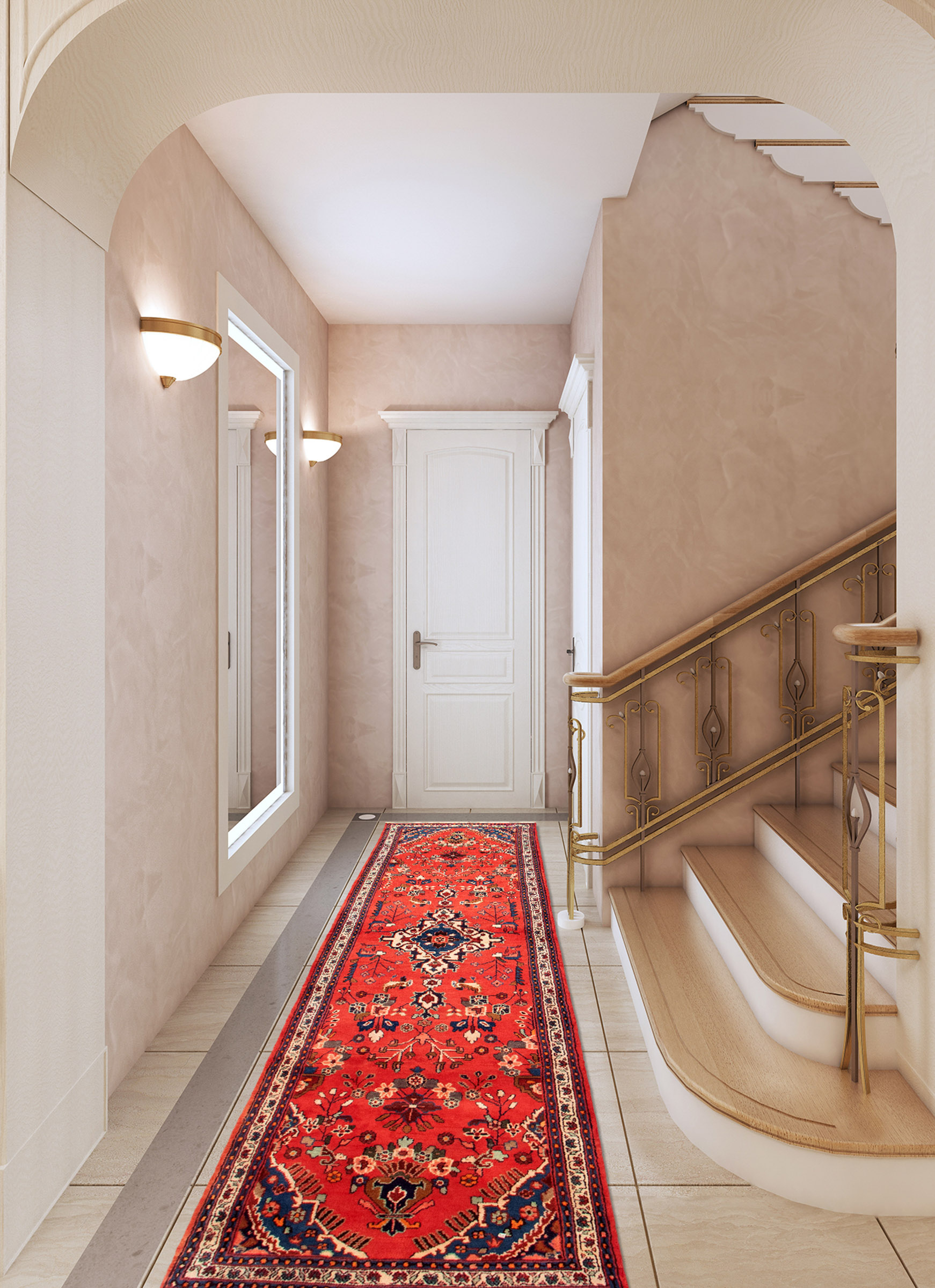Persian Hamadan 3'6" x 12'10" Hand-knotted Wool Rug 
