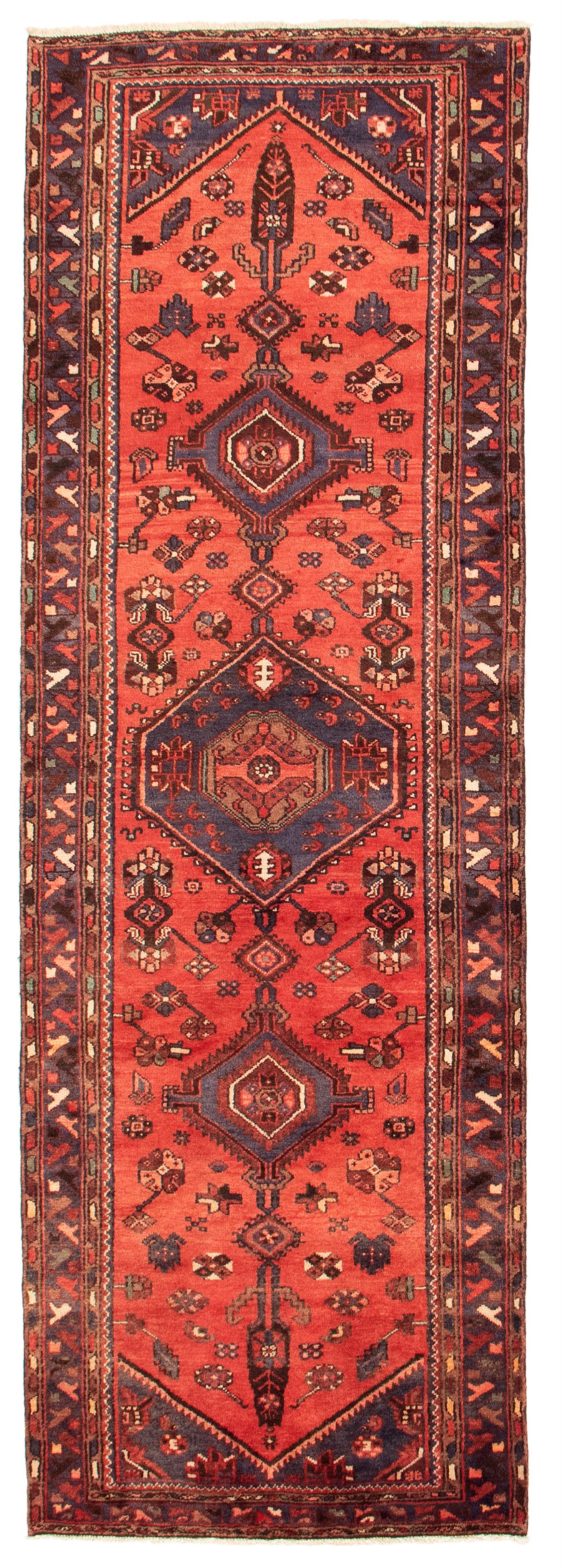 Persian Hamadan 3'3" x 9'9" Hand-knotted Wool Rug 
