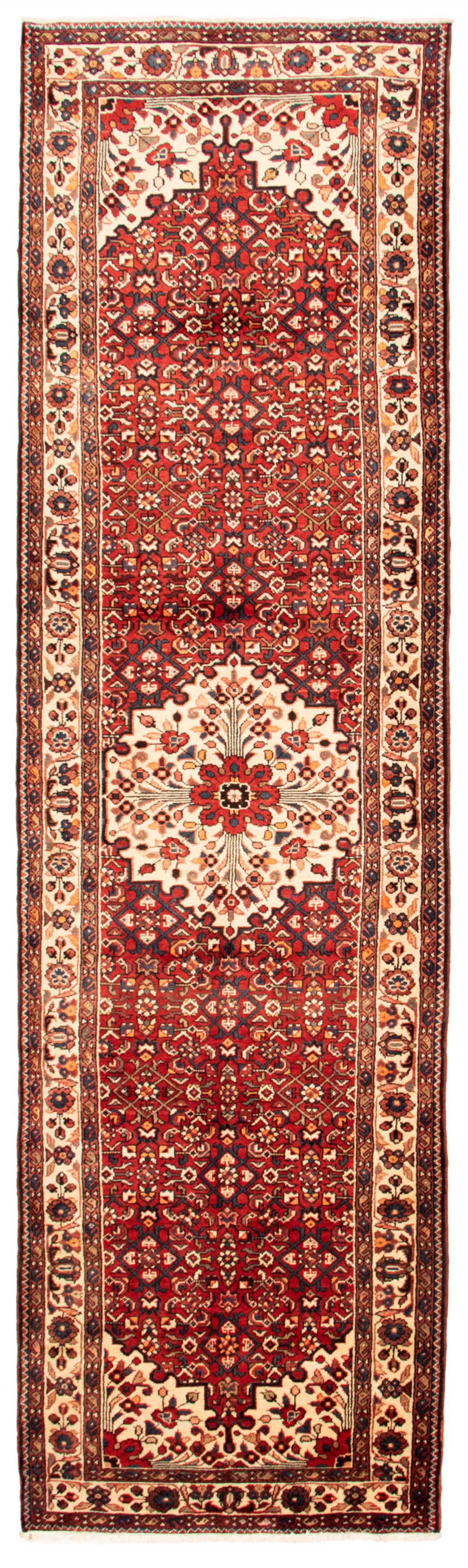 Persian Hosseinabad 3'8" x 13'0" Hand-knotted Wool Rug 