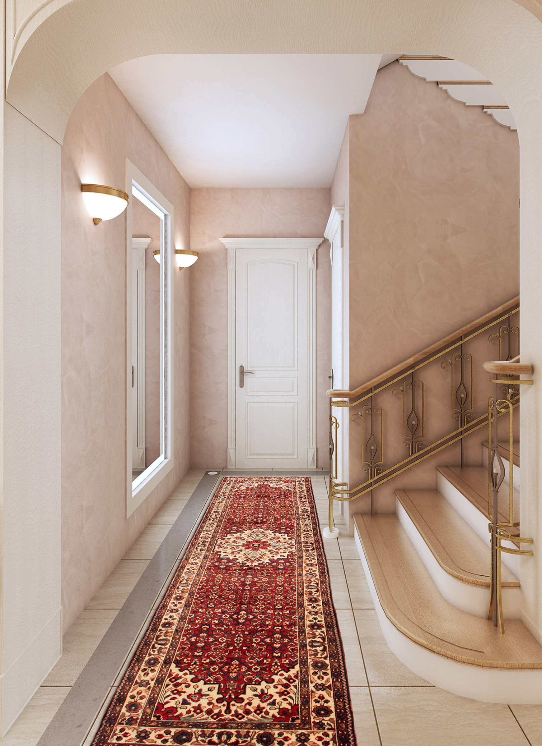 Persian Hosseinabad 3'8" x 13'0" Hand-knotted Wool Rug 