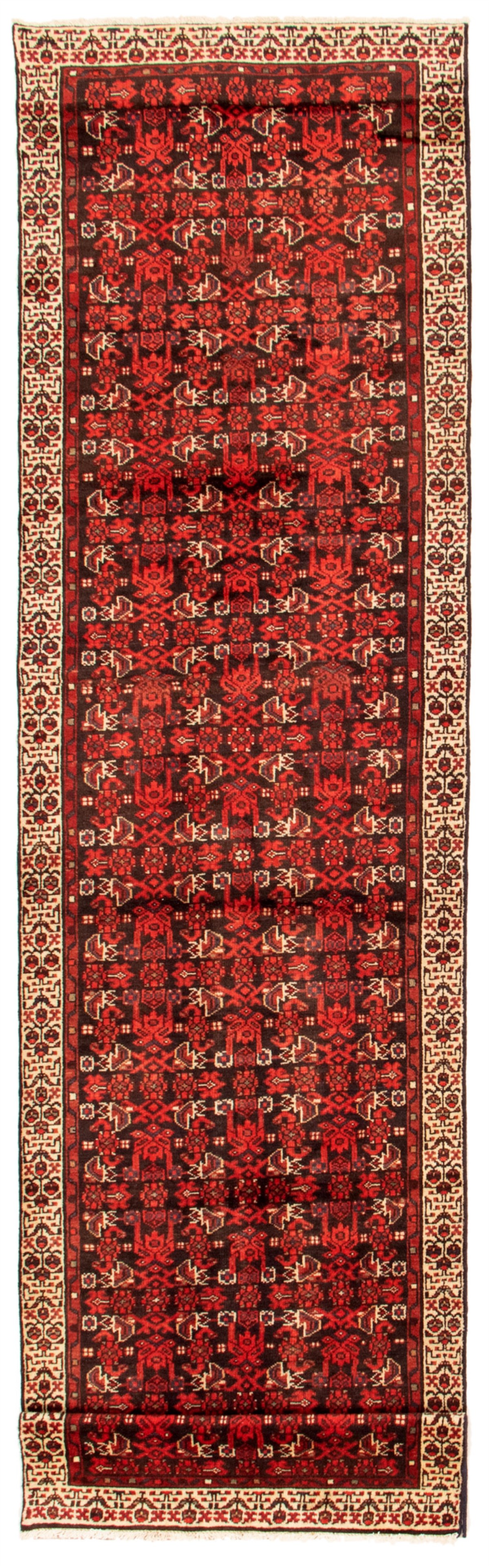 Persian Hamadan 3'3" x 13'3" Hand-knotted Wool Rug 