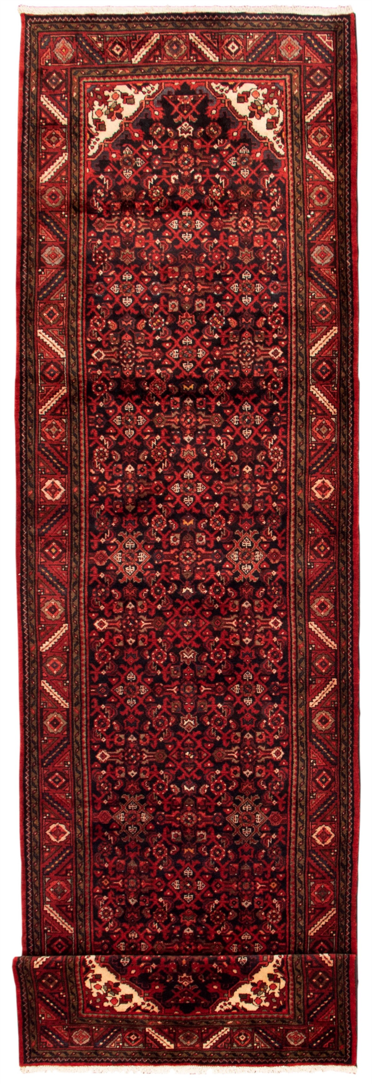 Persian Hosseinabad 3'8" x 14'6" Hand-knotted Wool Rug 