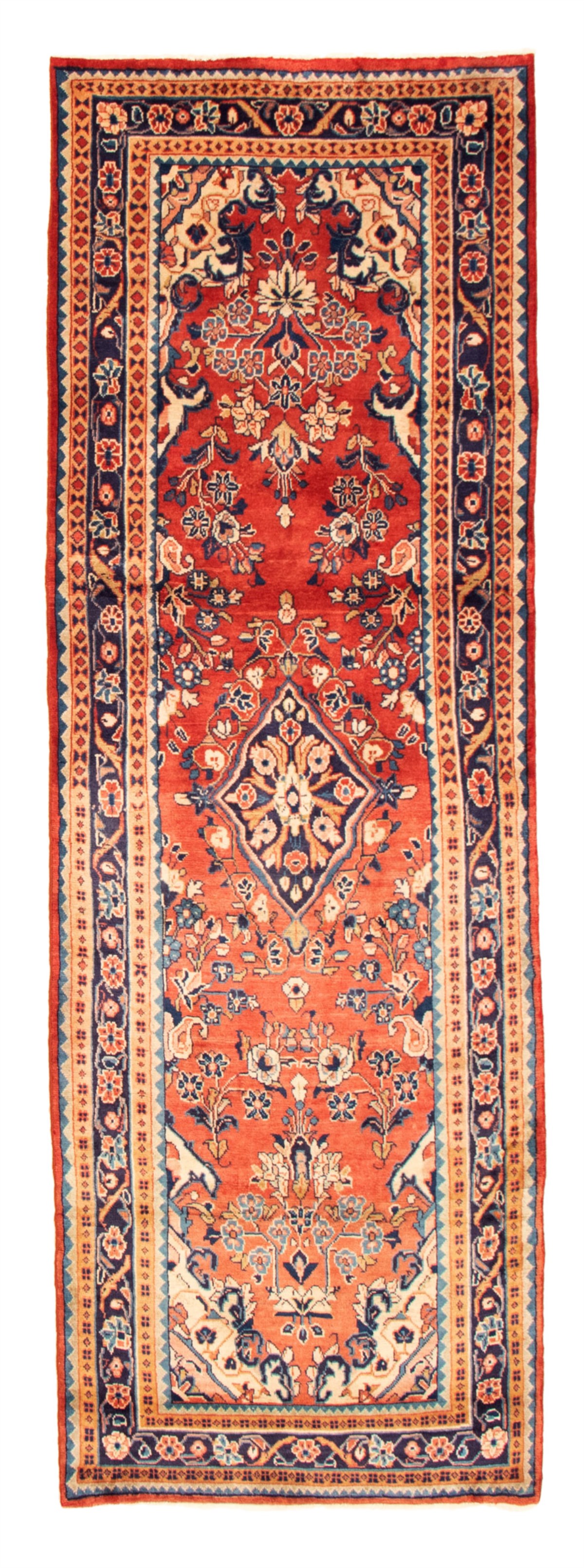 Persian Mahal 3'6" x 10'6" Hand-knotted Wool Rug 