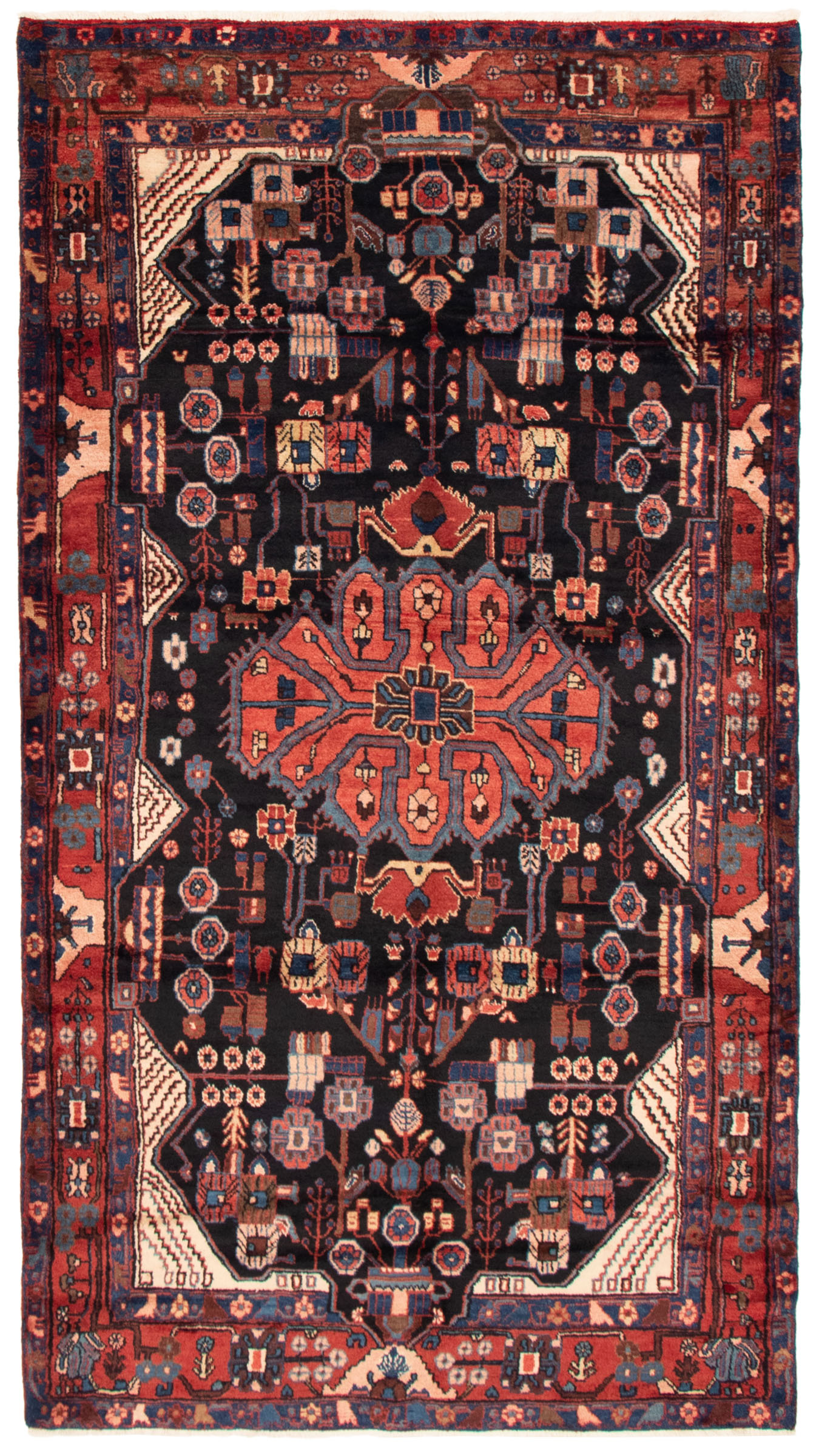 Tapis nahavand 5'4" x 10'6" en laine