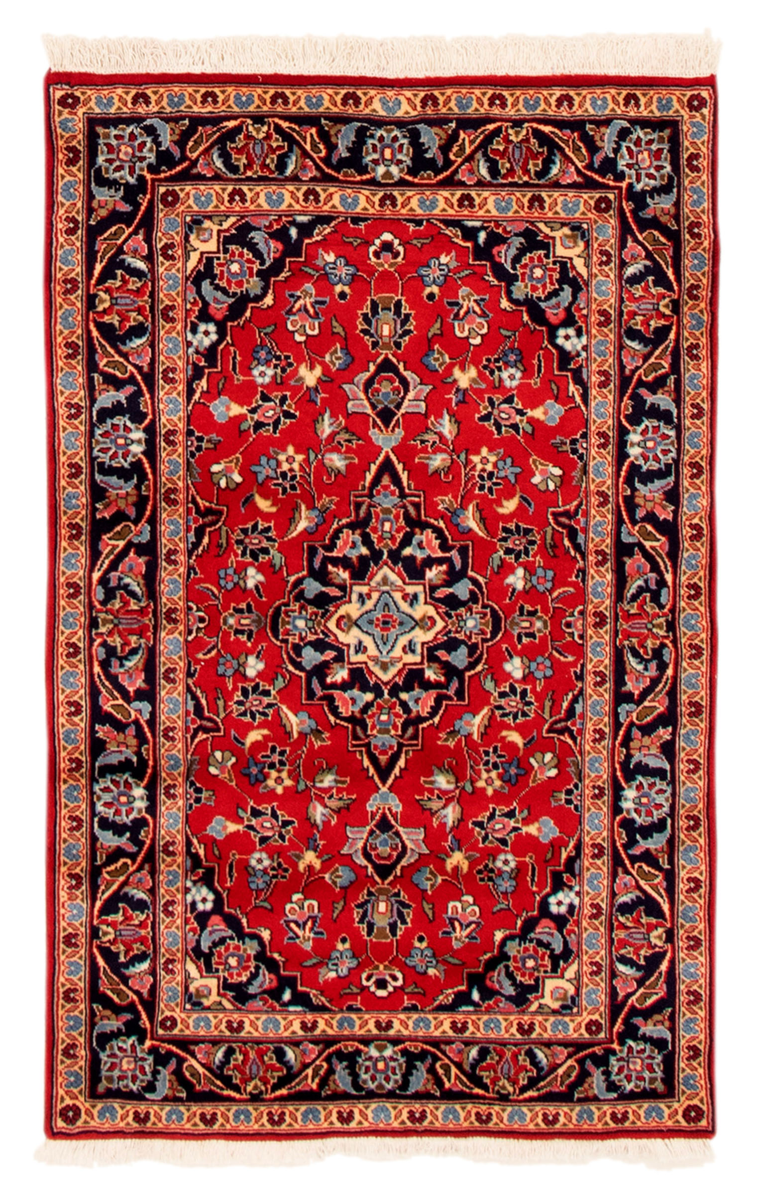 Persian Kashan 3'2" x 5'3" Hand-knotted Wool Rug 