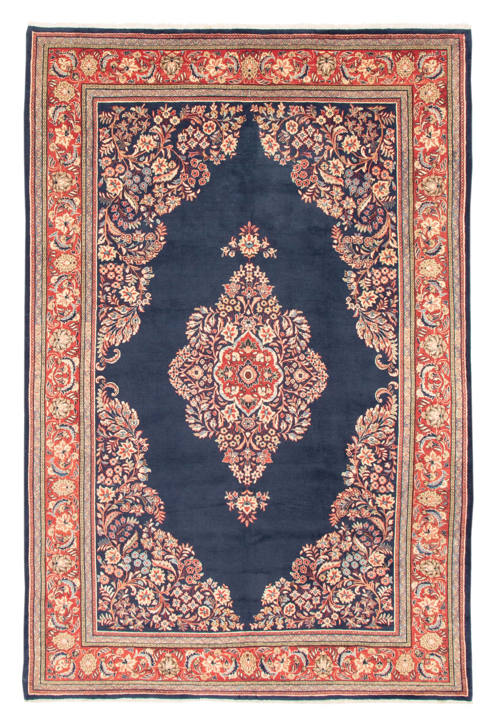 Persian Sarough 7'3" x 11'3" Hand-knotted Wool Rug 