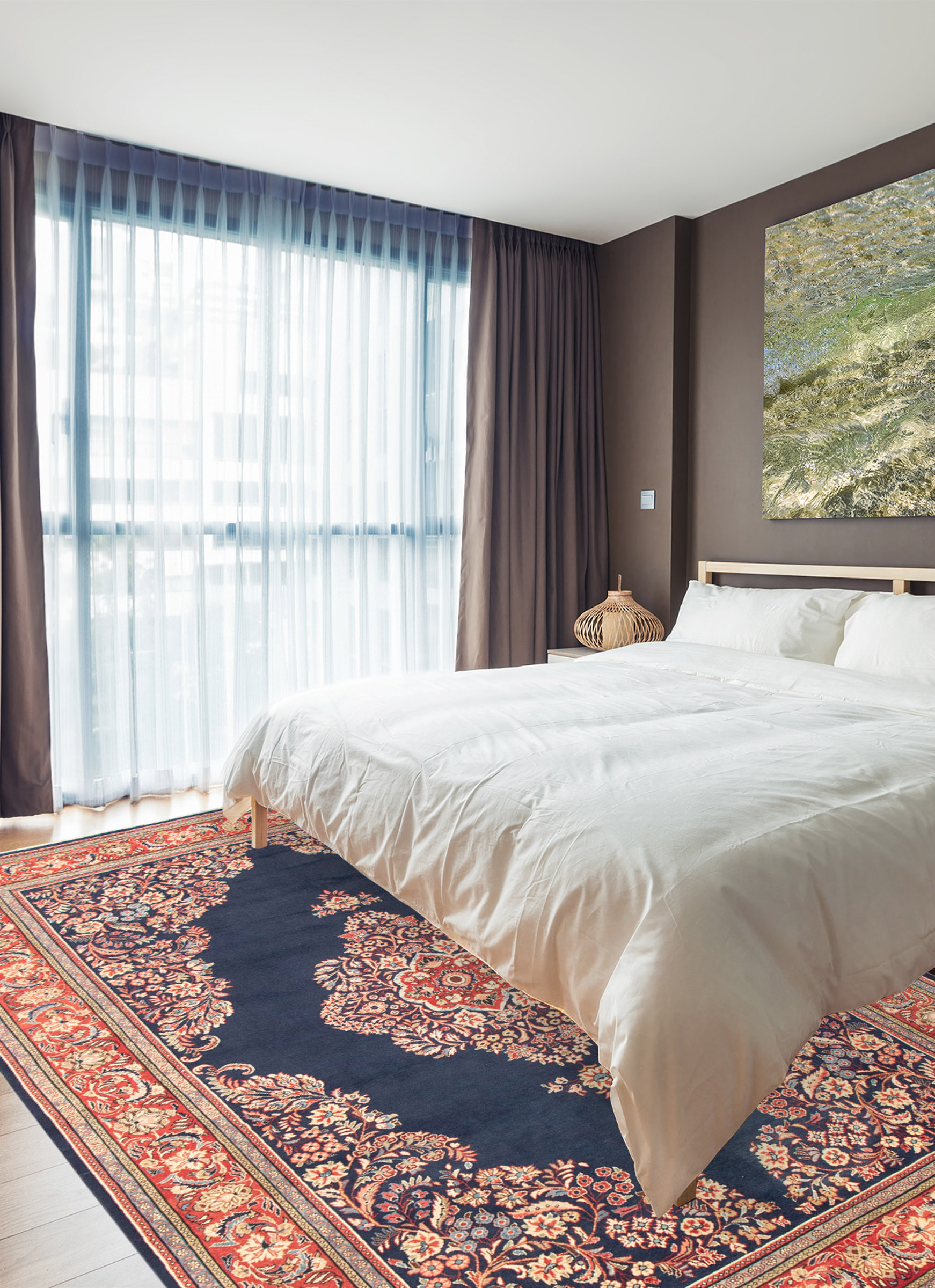 Persian Sarough 7'3" x 11'3" Hand-knotted Wool Rug 