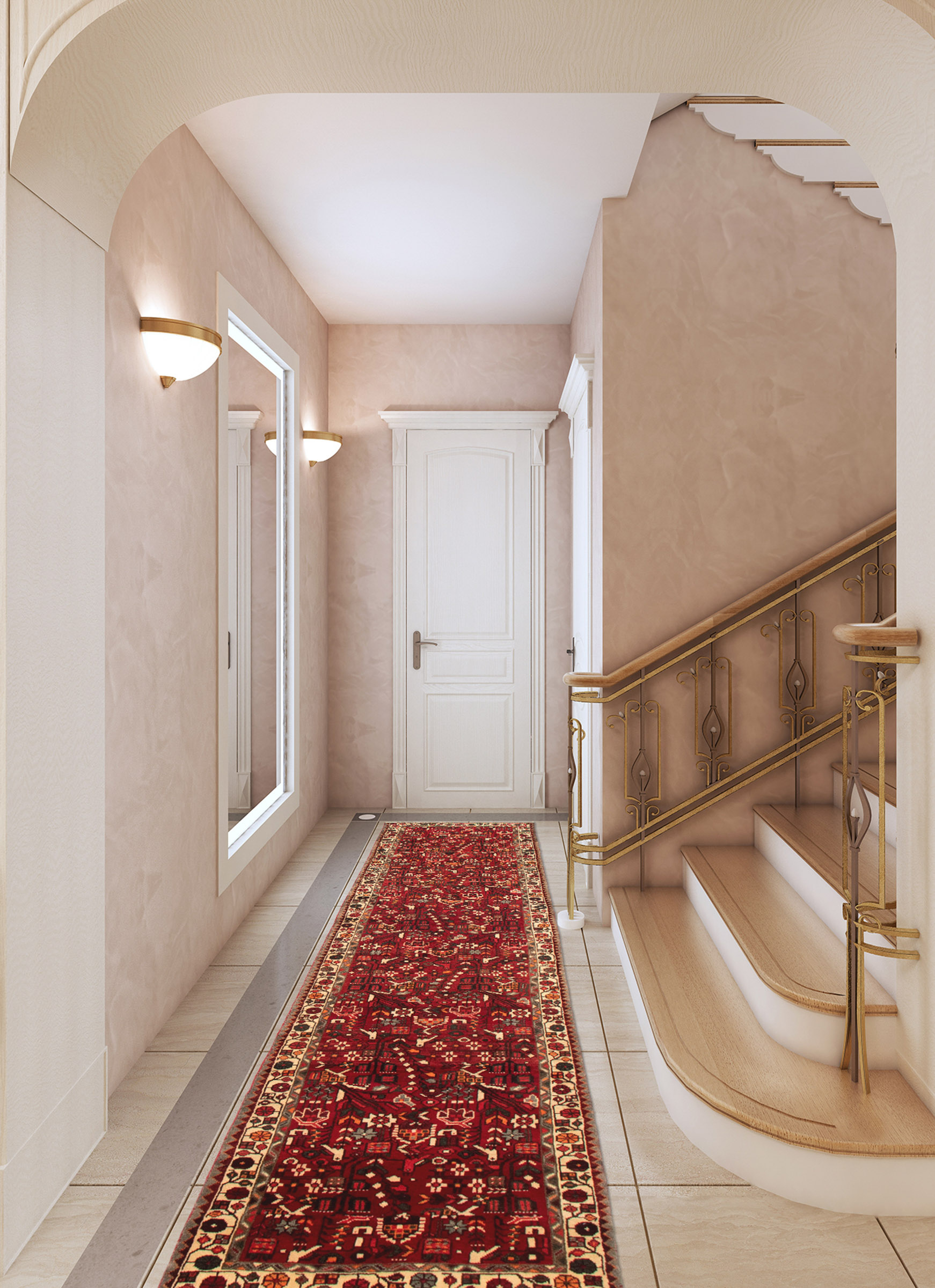 Persian Hamadan 3'5" x 12'6" Hand-knotted Wool Rug 