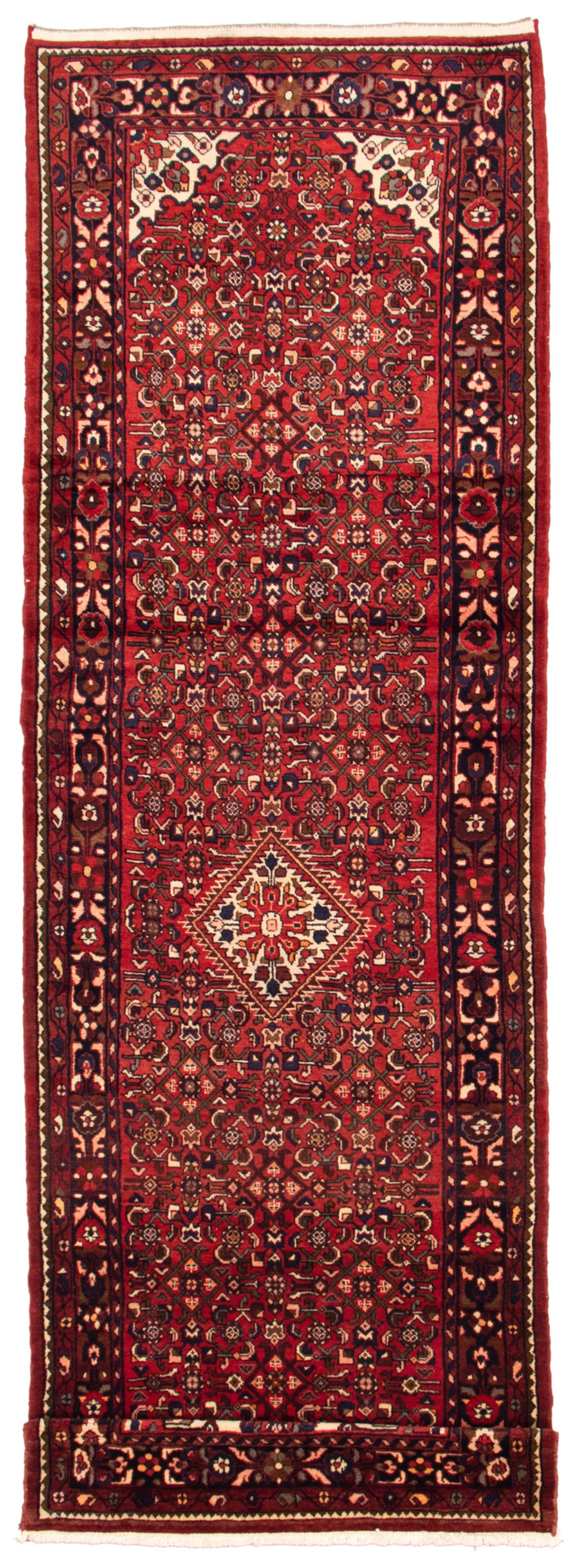 Persian Hosseinabad 4'1" x 13'9" Hand-knotted Wool Rug 