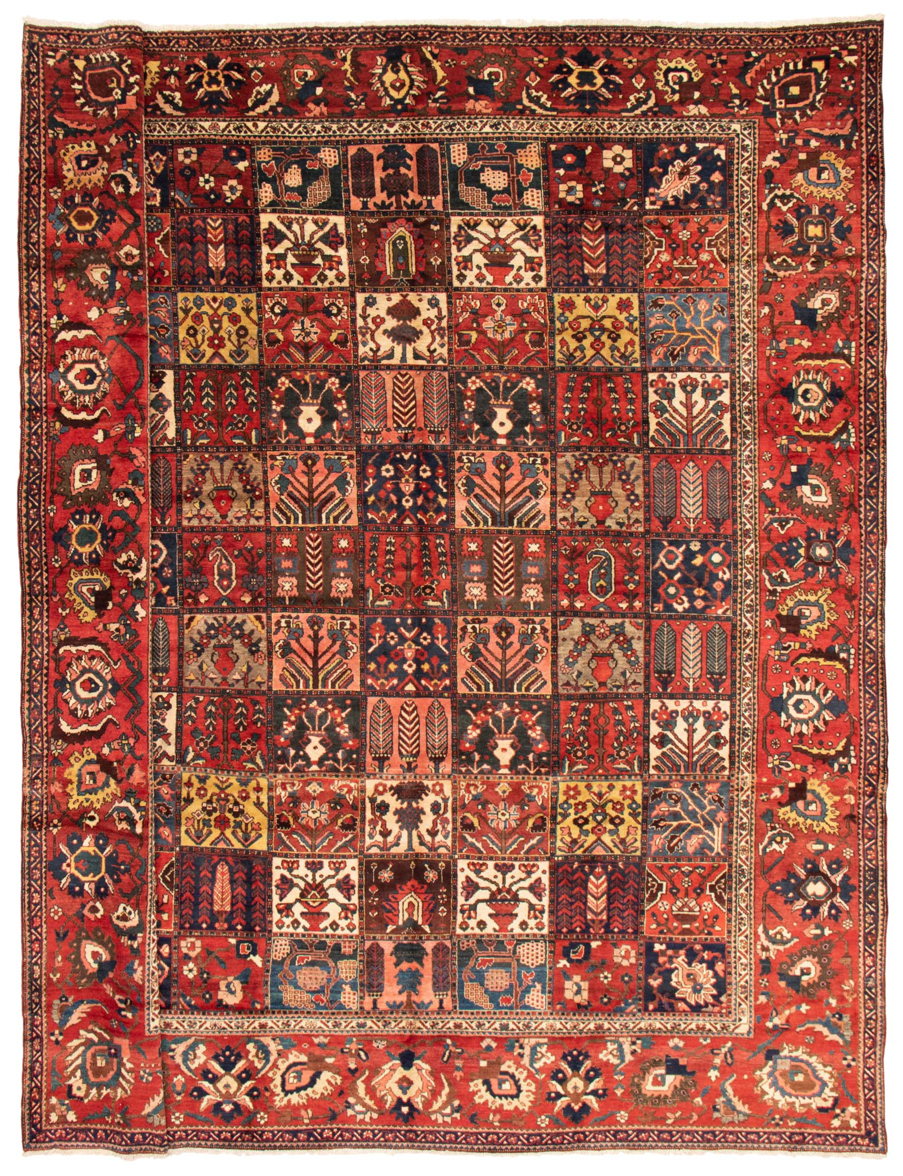 Tapis bakhtiari 11'2" x 13'7" en laine