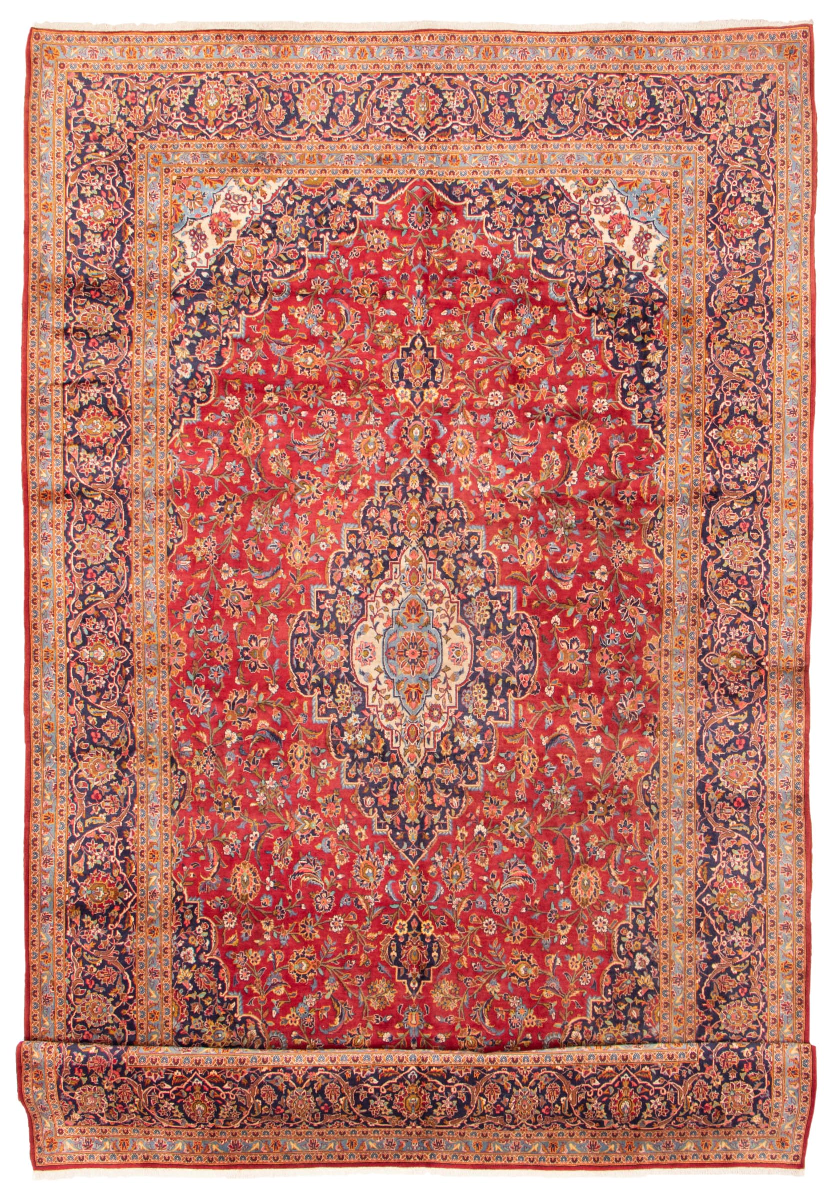 Persian Kashan 9'8" x 16'2" Hand-knotted Wool Rug 