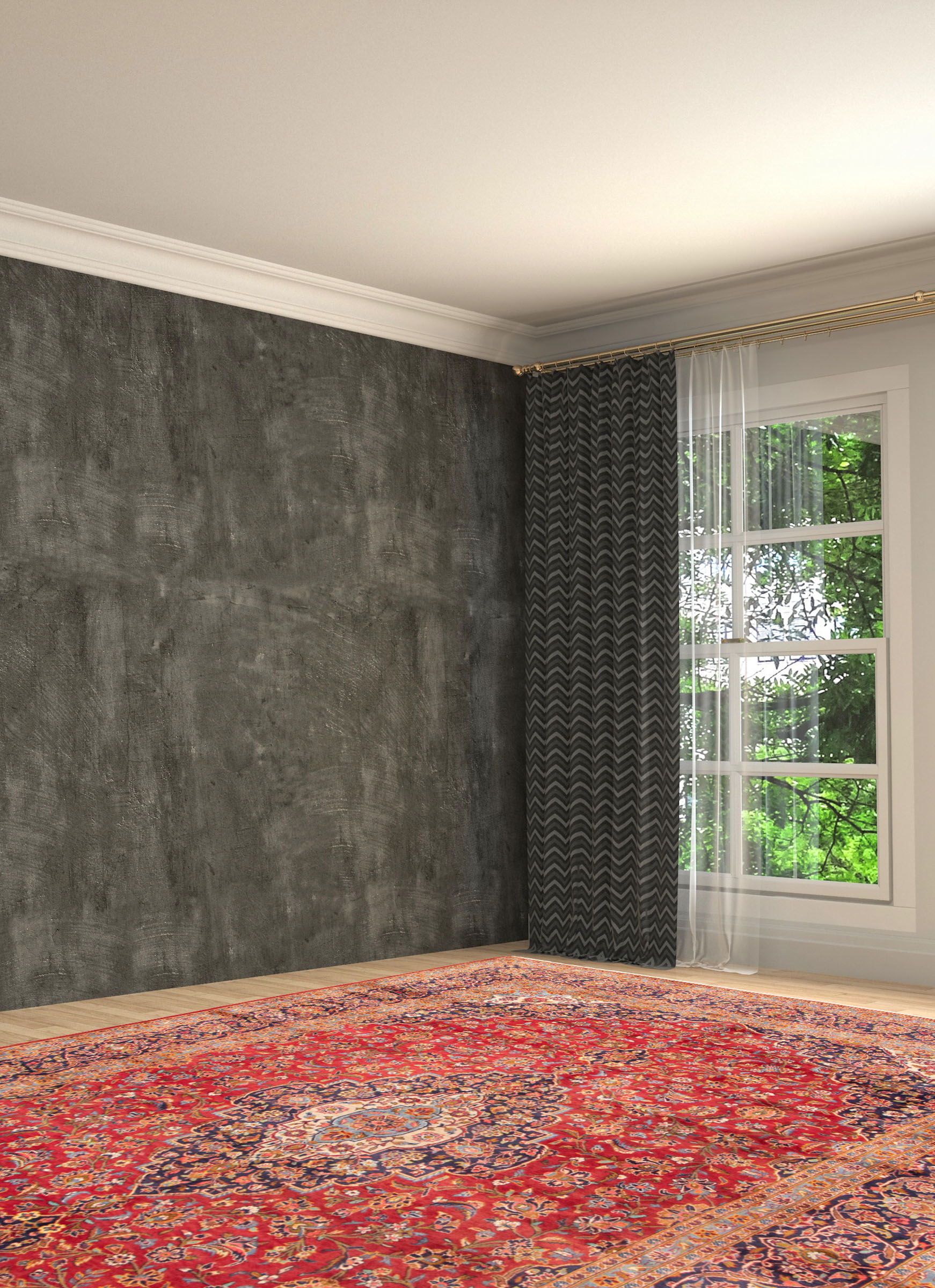 Persian Kashan 9'8" x 16'2" Hand-knotted Wool Rug 