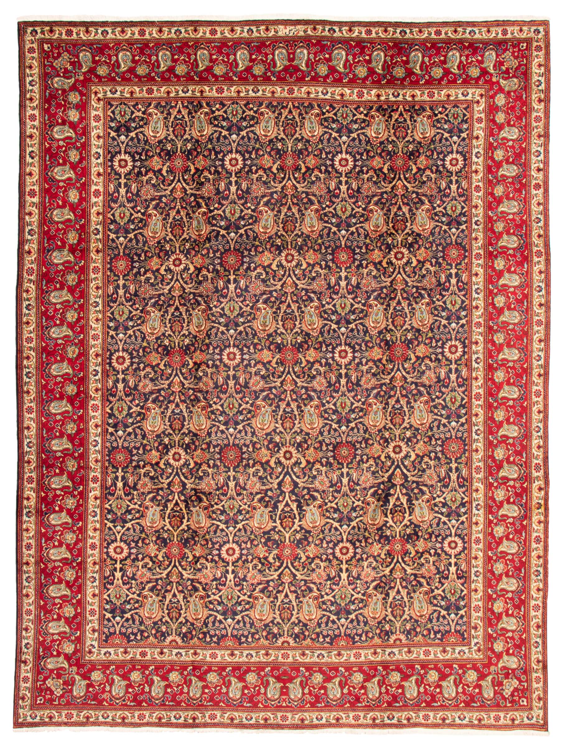 Tapis tabriz persan 9'6" x 12'10" en laine