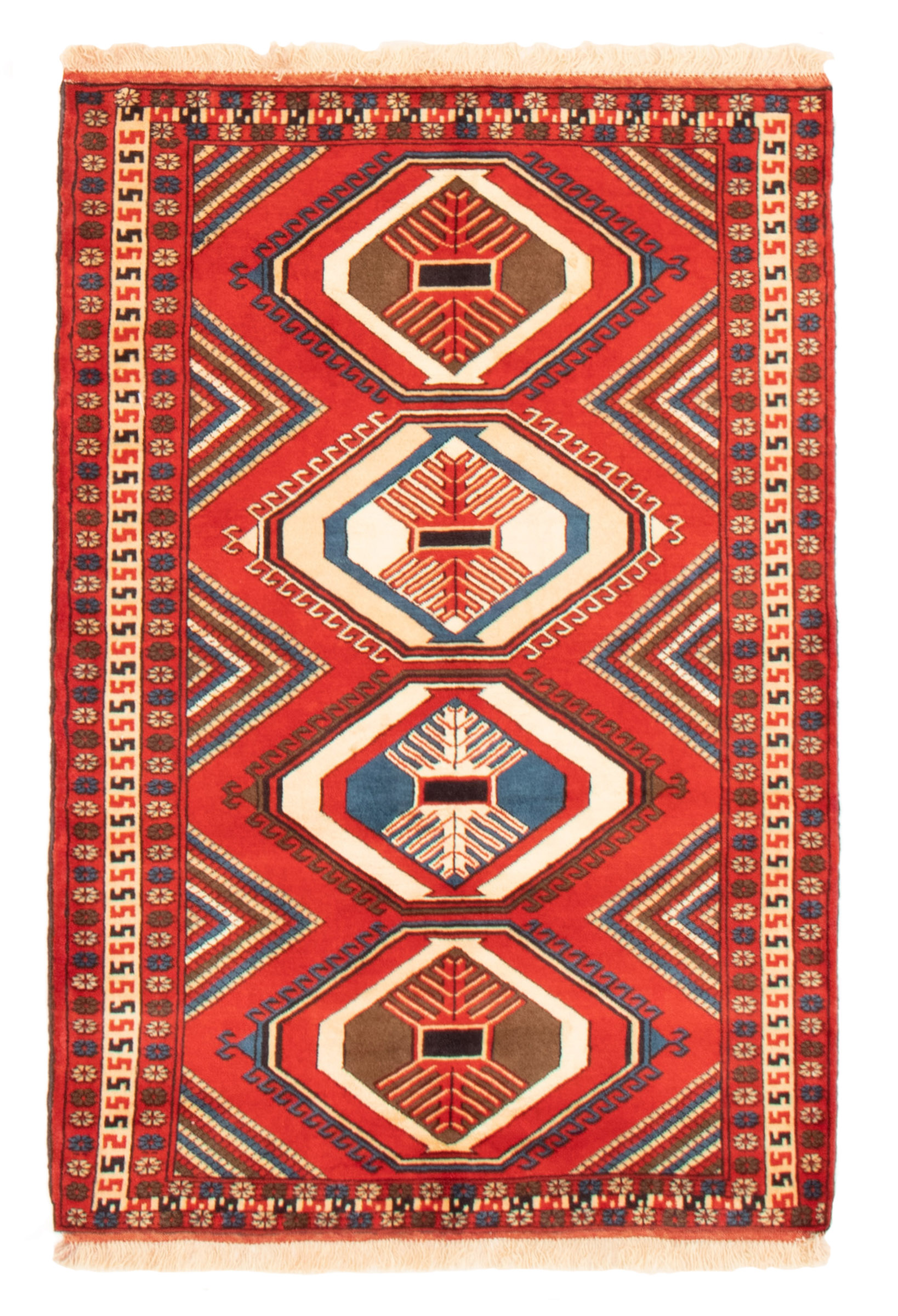 Tapis guchan 3'9" x 5'3" en laine
