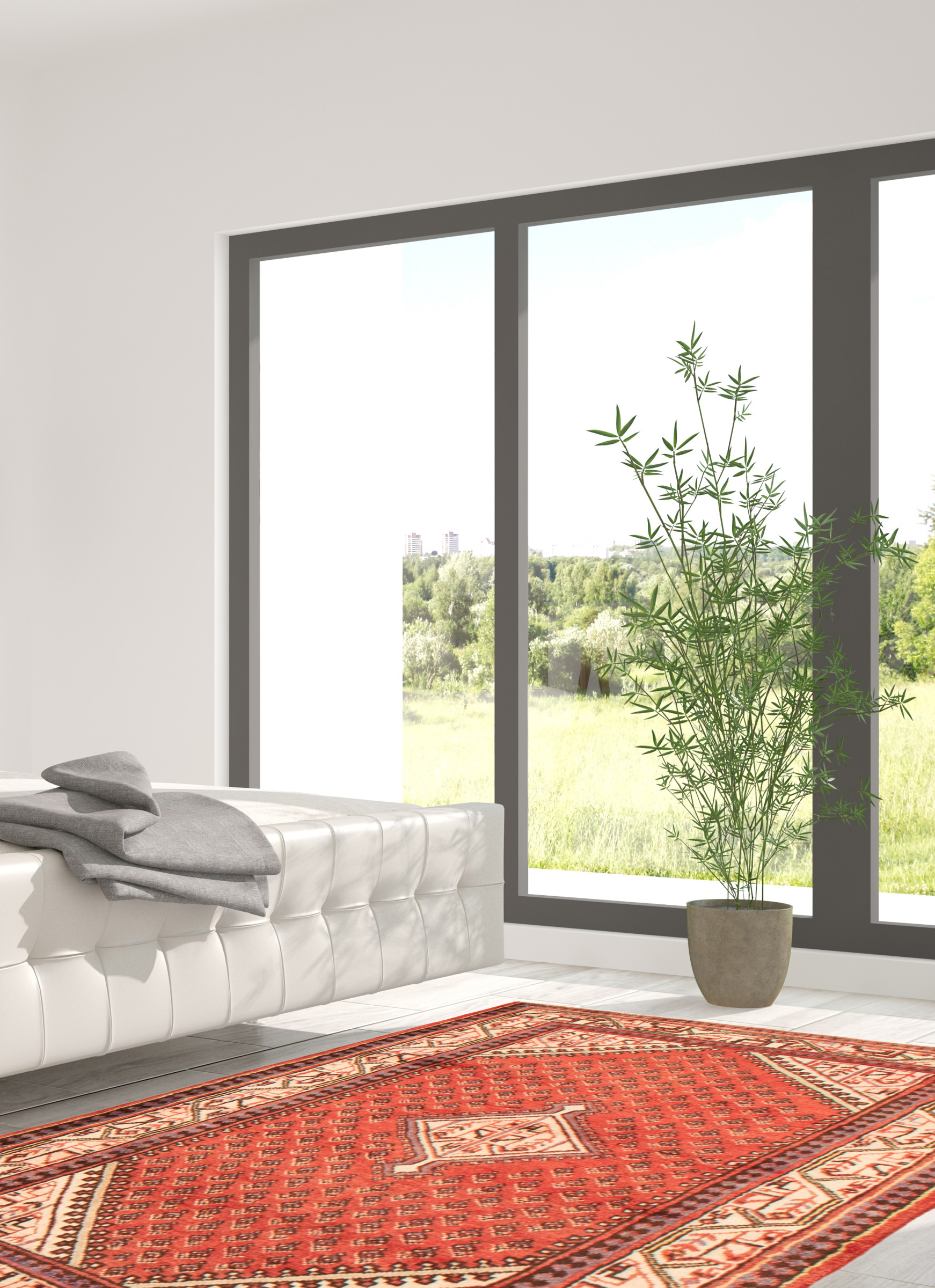 Tapis arak 3'6" x 5'3" en laine