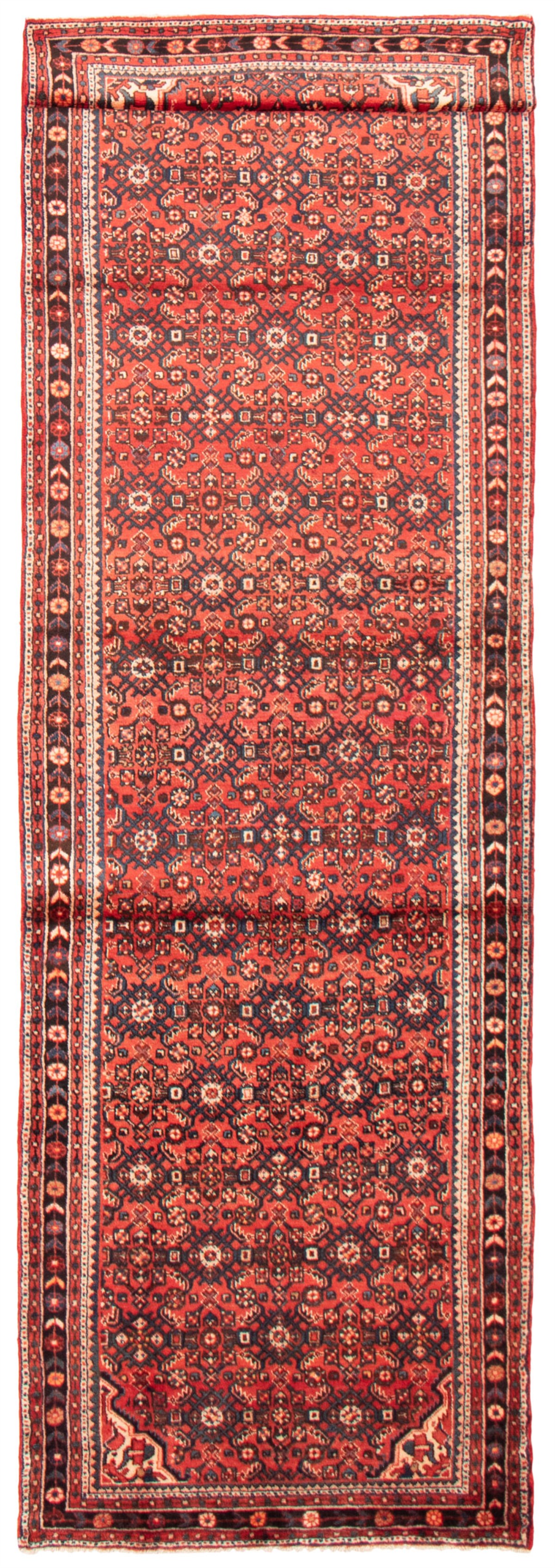 Persian Hamadan 3'9" x 13'8" Hand-knotted Wool Rug 