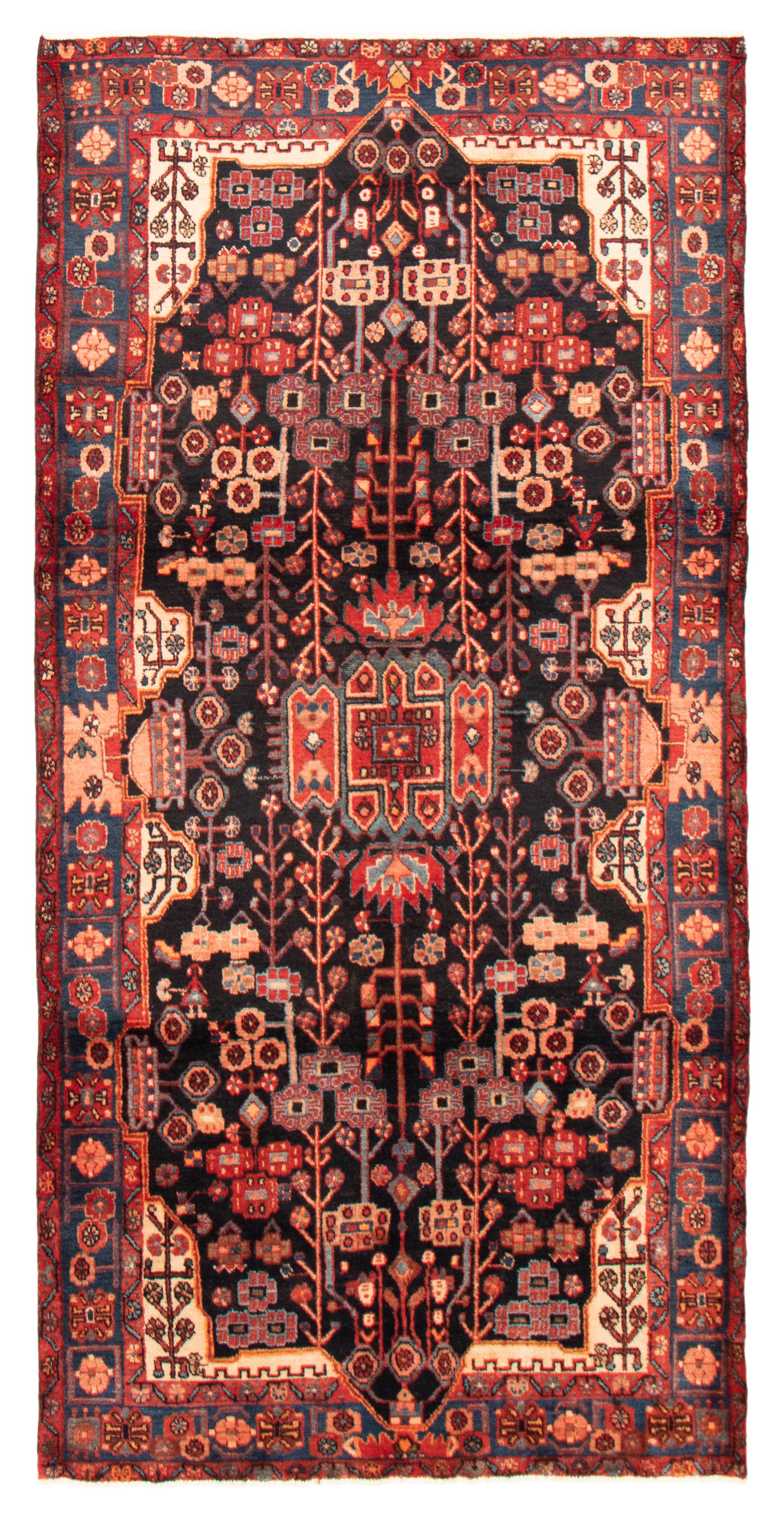 Tapis nahavand 4'11" x 9'10" en laine