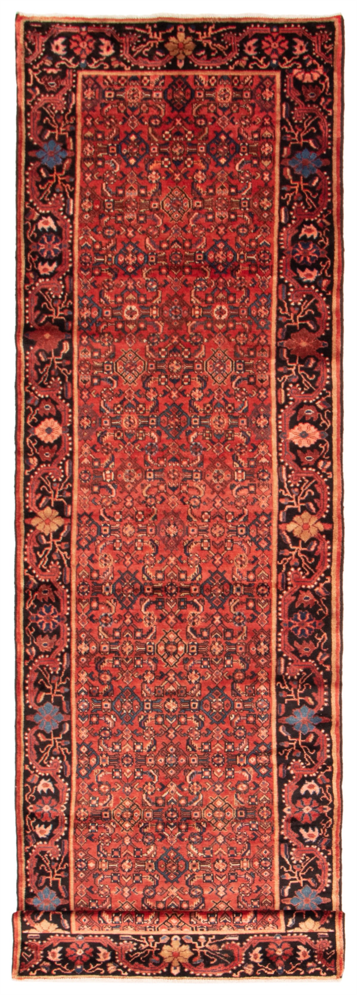 Persian Hamadan 3'9" x 13'7" Hand-knotted Wool Rug 