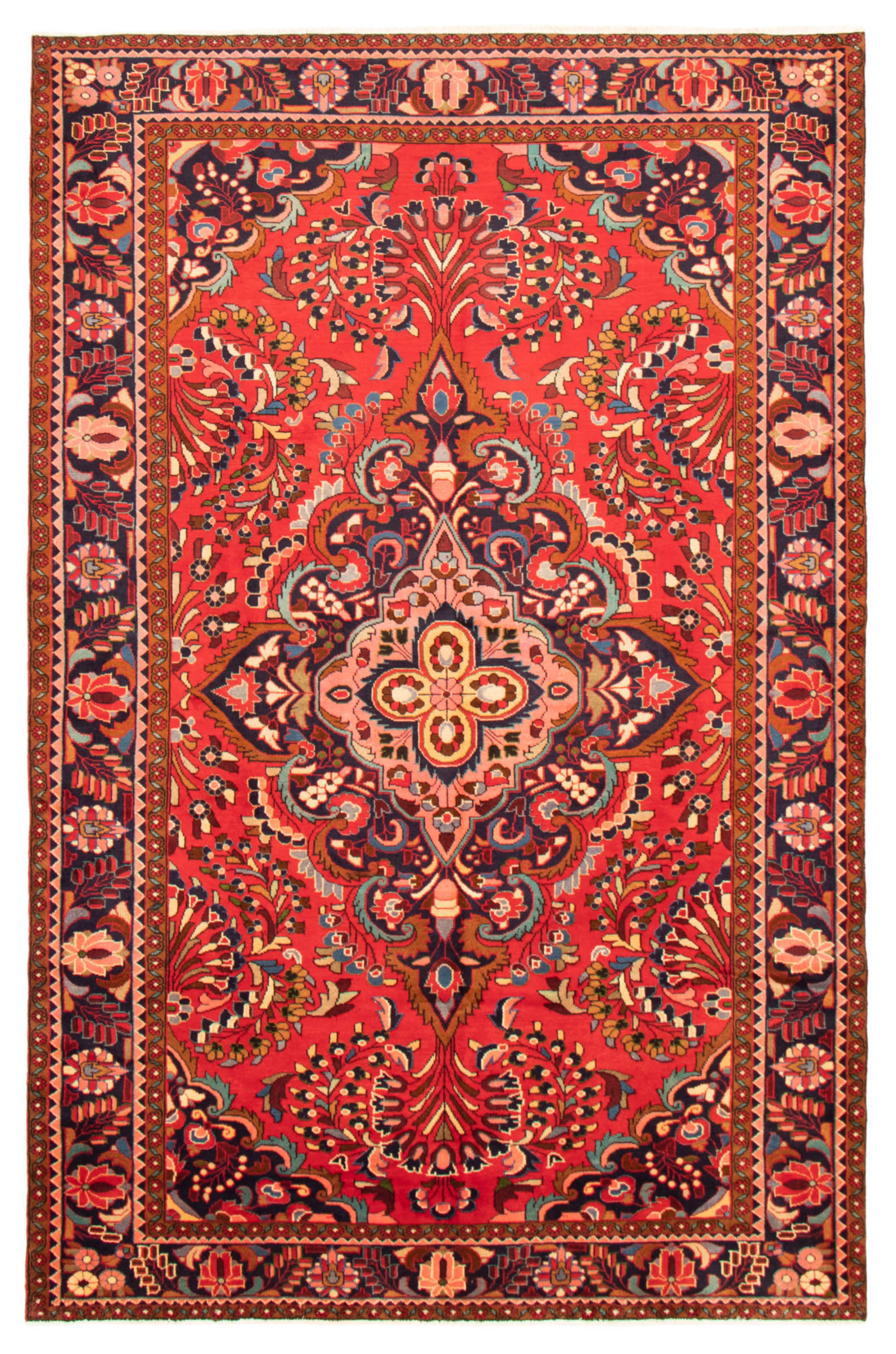 Persian Lilihan 7'9" x 11'8" Hand-knotted Wool Rug 