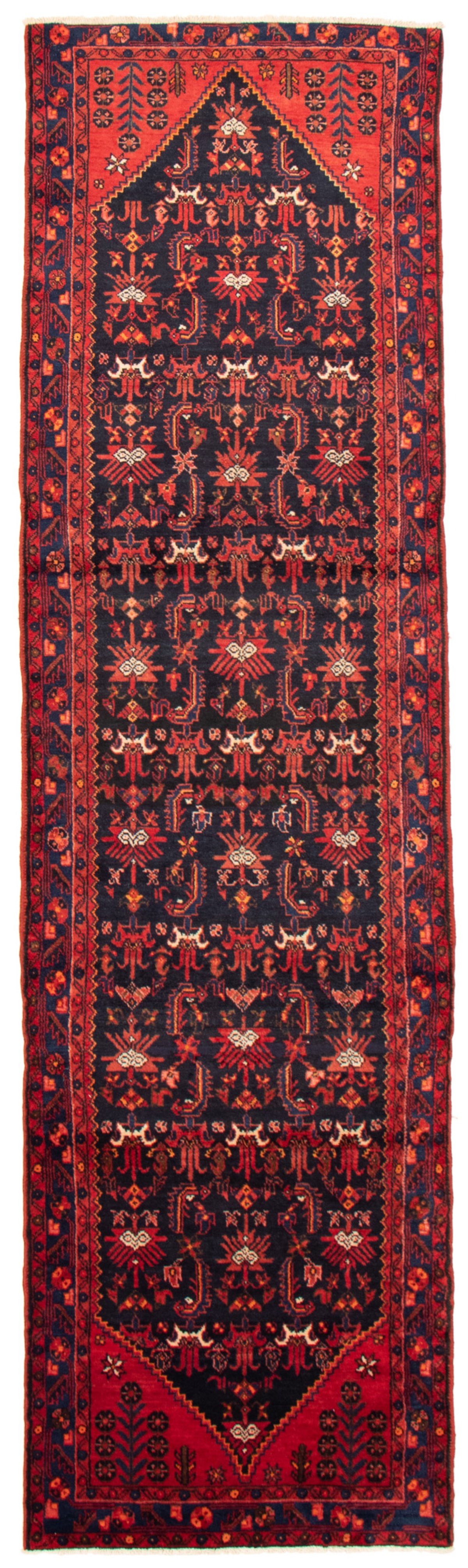 Persian Hamadan 3'7" x 13'1" Hand-knotted Wool Rug 