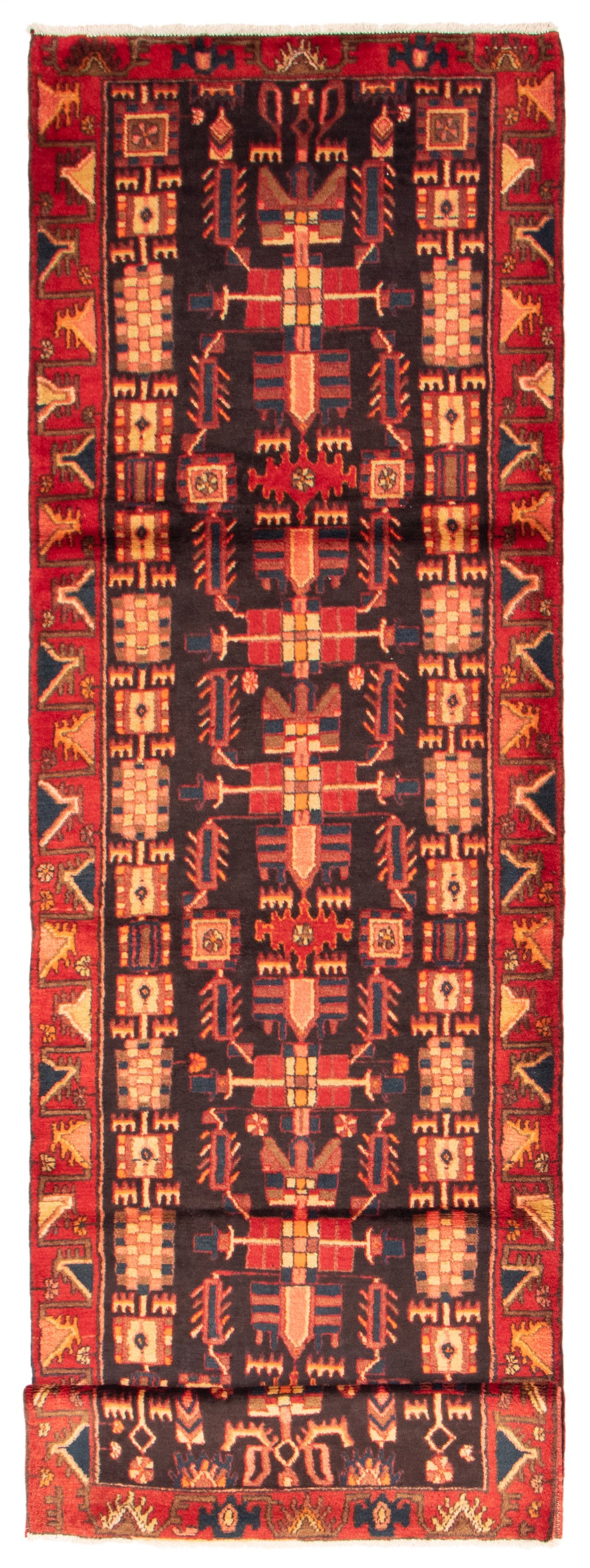 Persian Hamadan 3'9" x 13'3" Hand-knotted Wool Rug 
