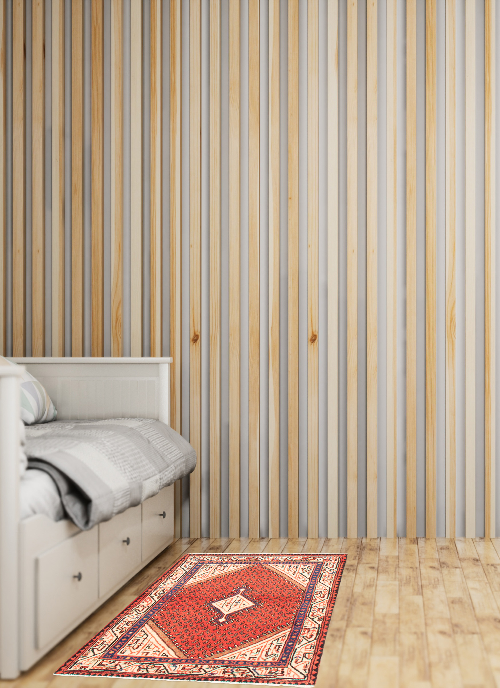 Tapis arak 3'4" x 4'11" en laine