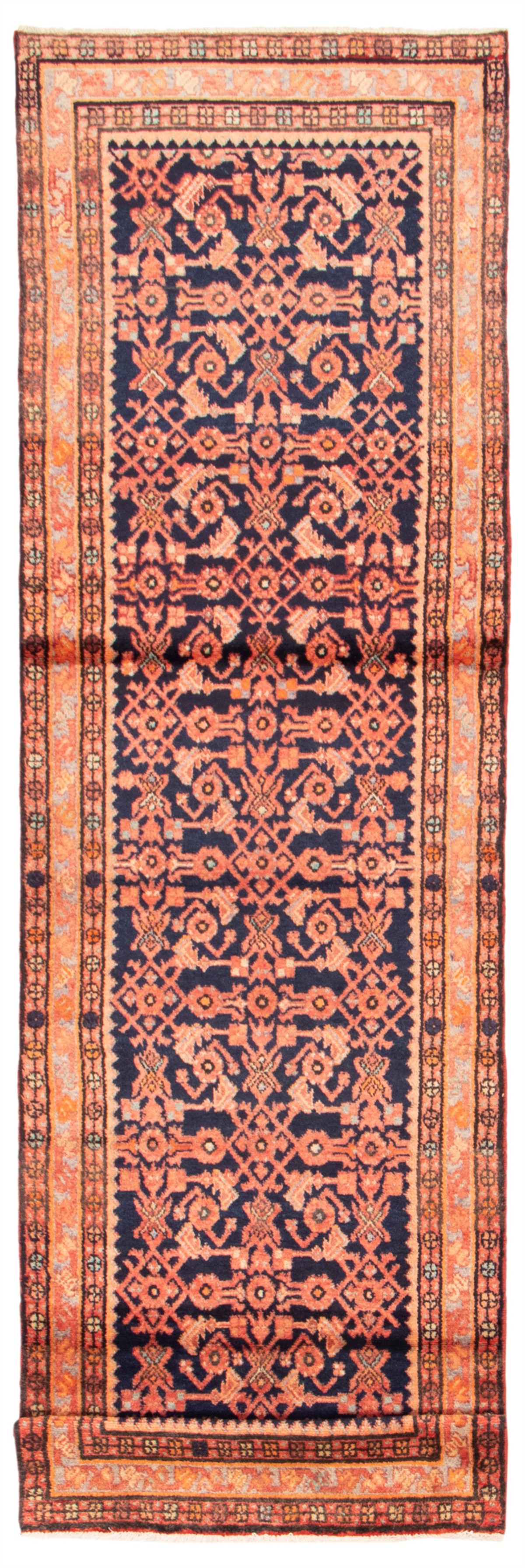 Persian Hamadan 3'4" x 12'10" Hand-knotted Wool Rug 