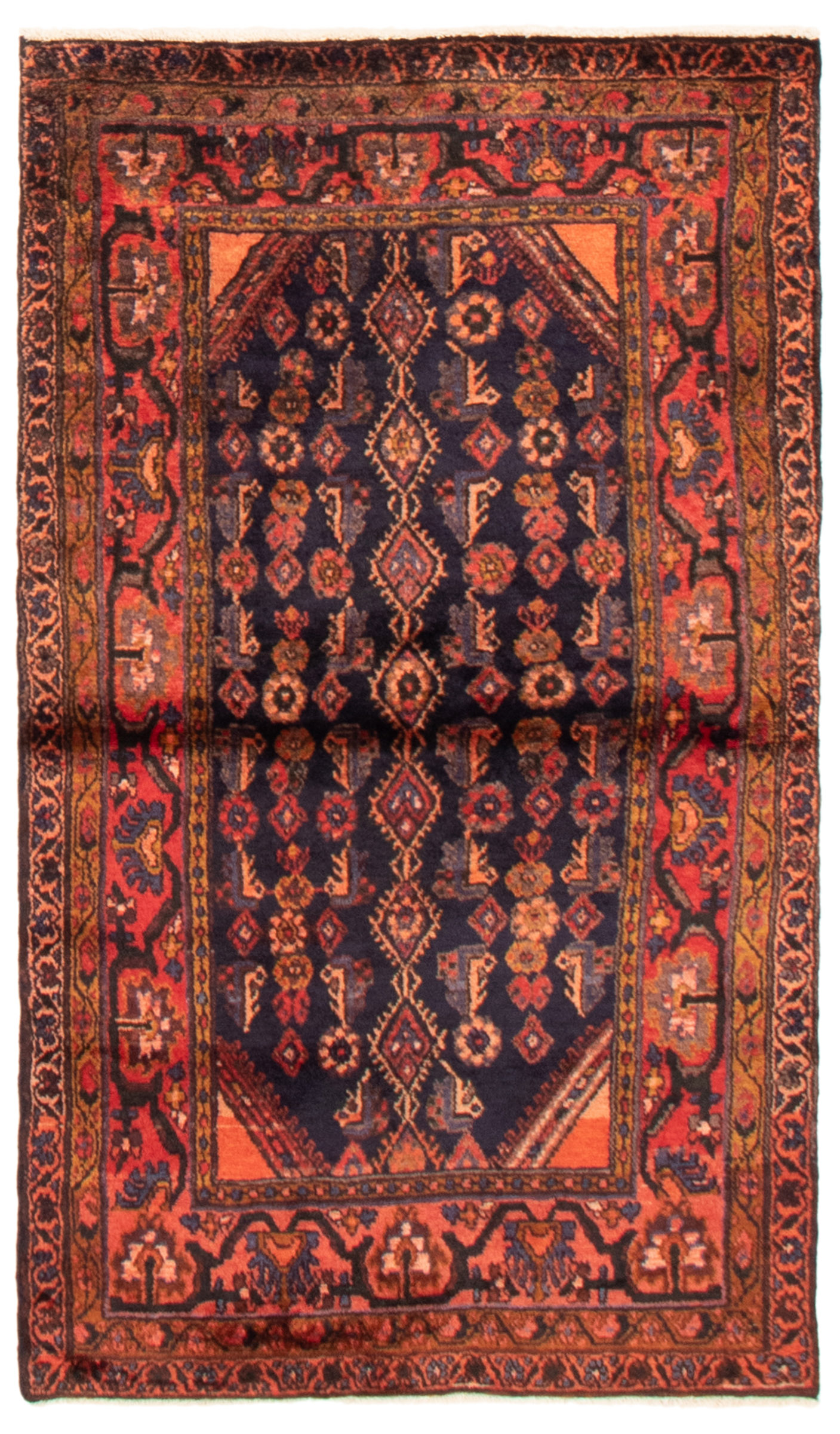 Persian Hamadan 3'3" x 6'2" Hand-knotted Wool Rug 