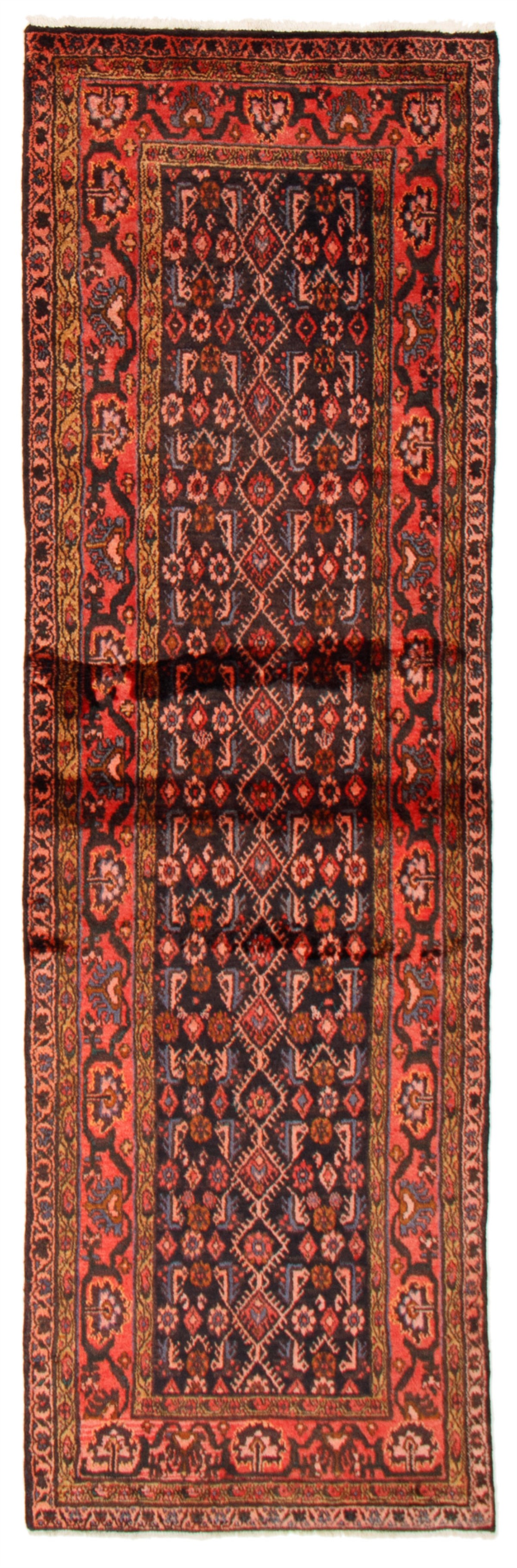Persian Hamadan 3'3" x 10'6" Hand-knotted Wool Rug 