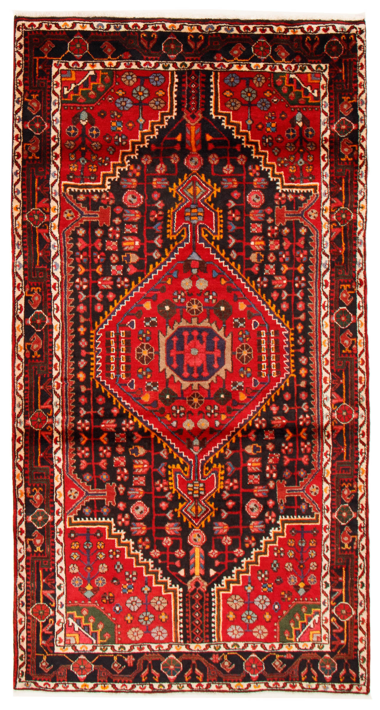 Persian Touserkan 4'11" x 9'1" Hand-knotted Wool Rug 