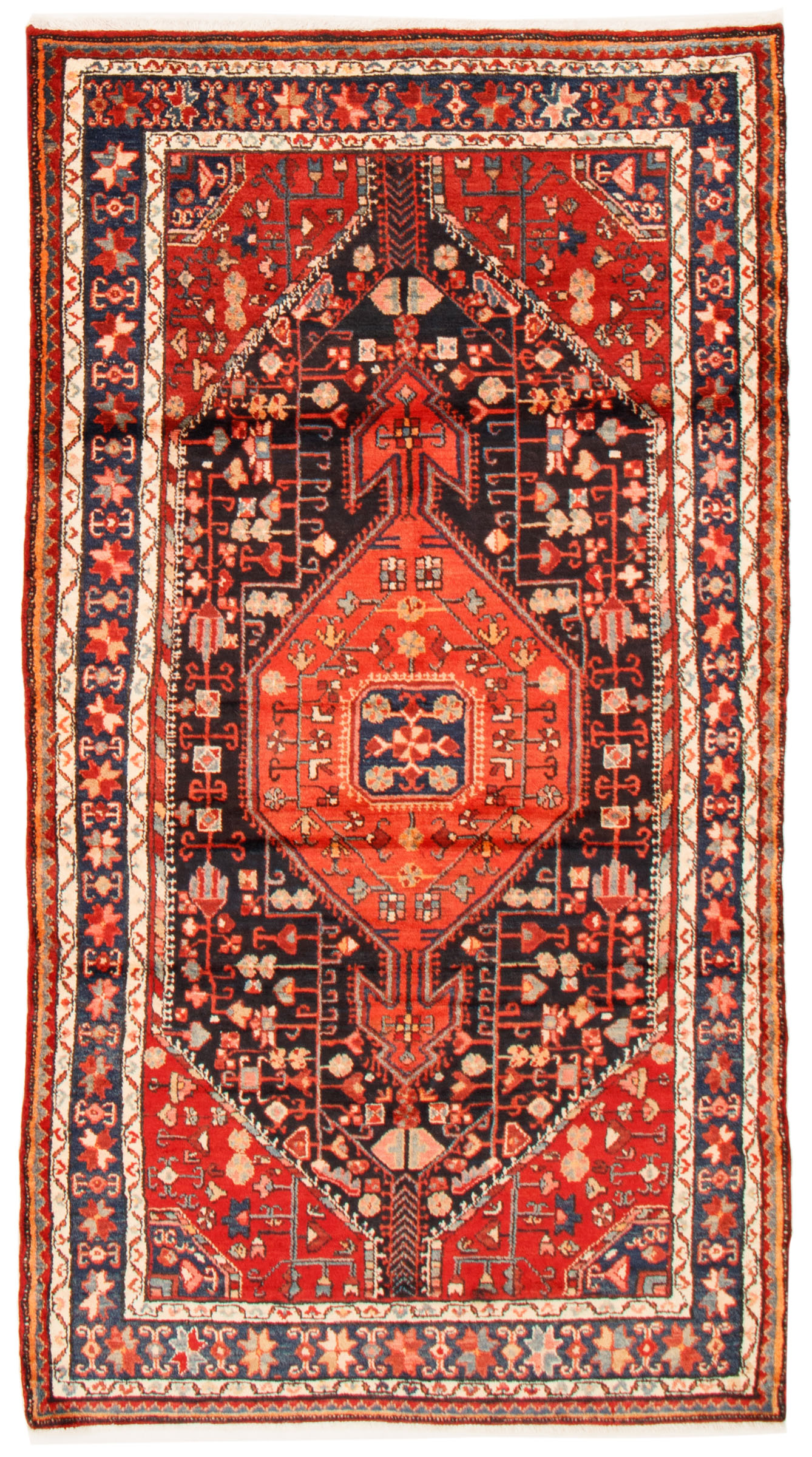 Persian Touserkan 5'1" x 9'1" Hand-knotted Wool Rug 