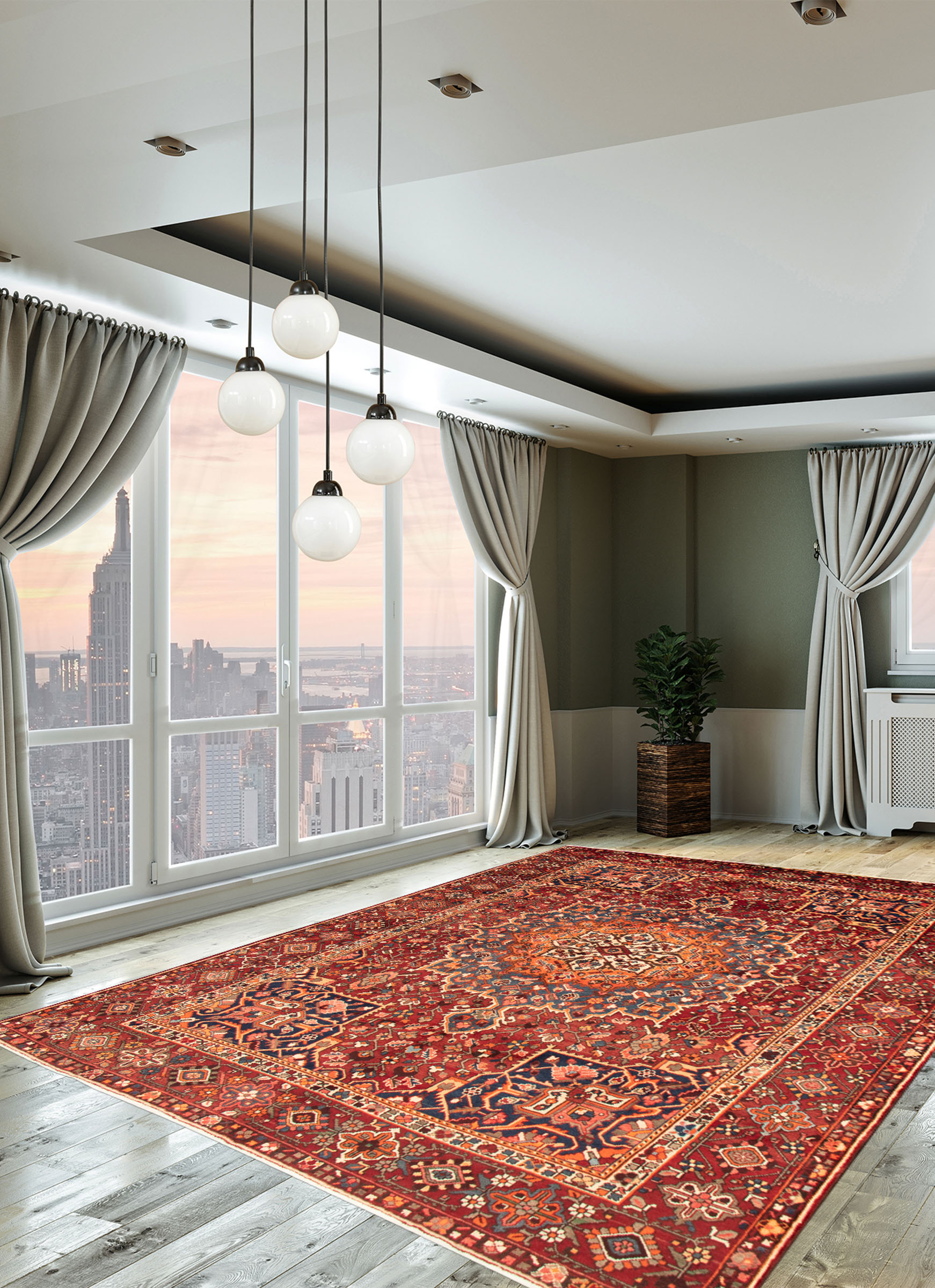 Tapis bakhtiari 10'8" x 13'0" en laine