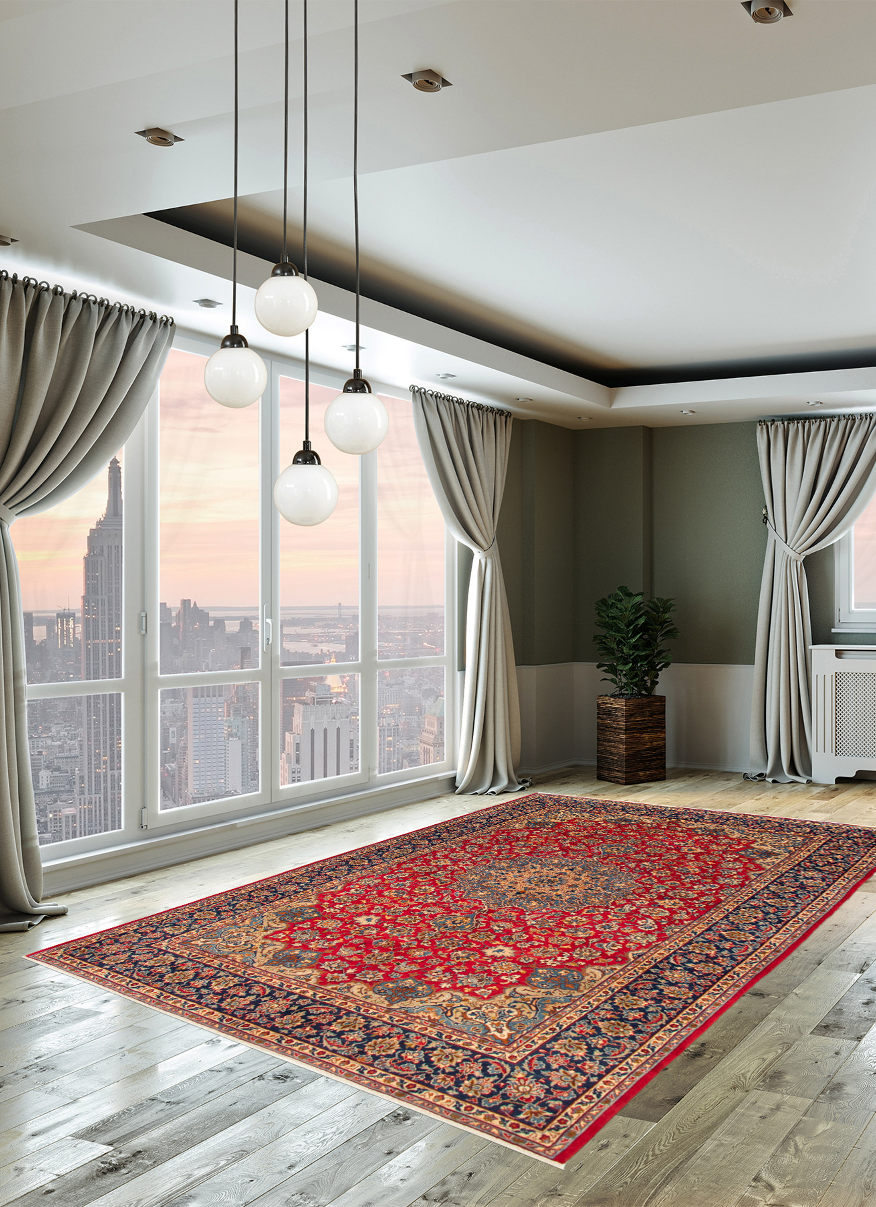 Persian Najafabad 8'3" x 12'11" Hand-knotted Wool Rug 