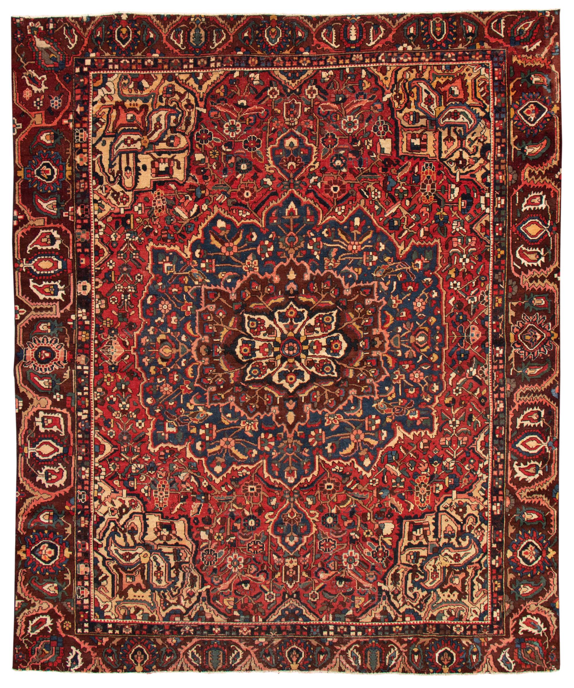 Persian Bakhtiari 10'1" x 12'1" Hand-knotted Wool Rug 