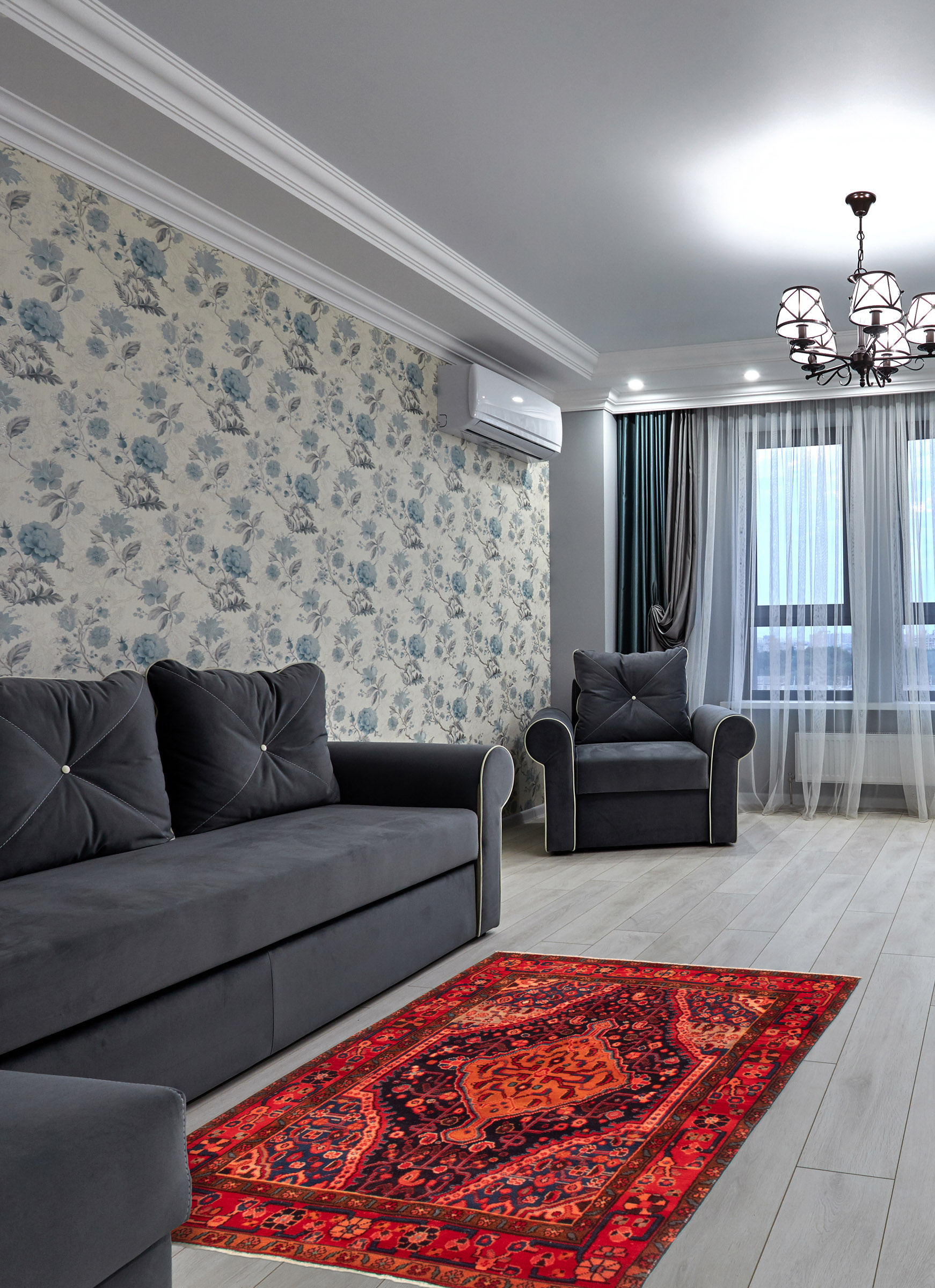 Tapis relance 3'9" x 5'3" en laine