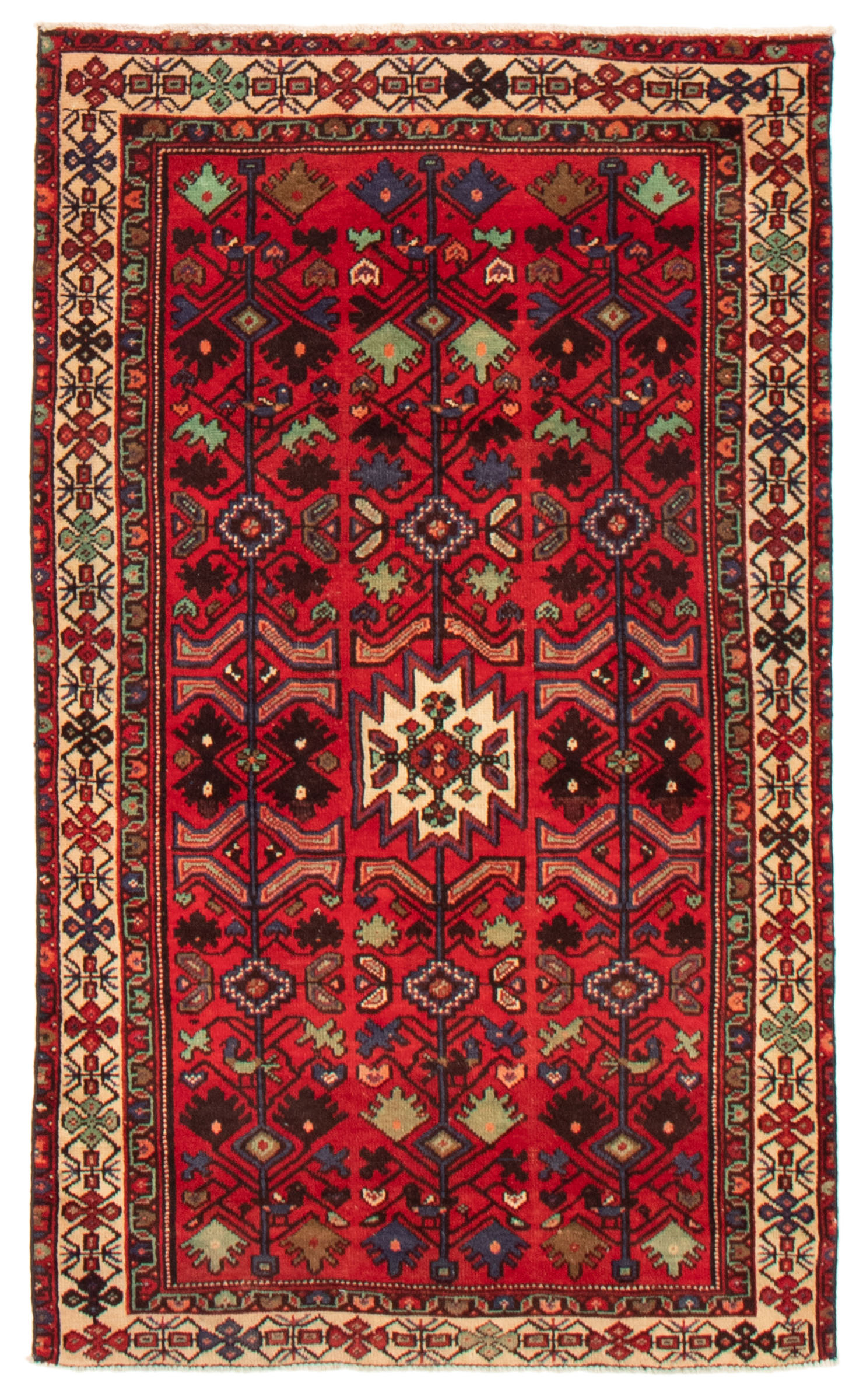 Tapis hamadan 3'5" x 5'7" en laine